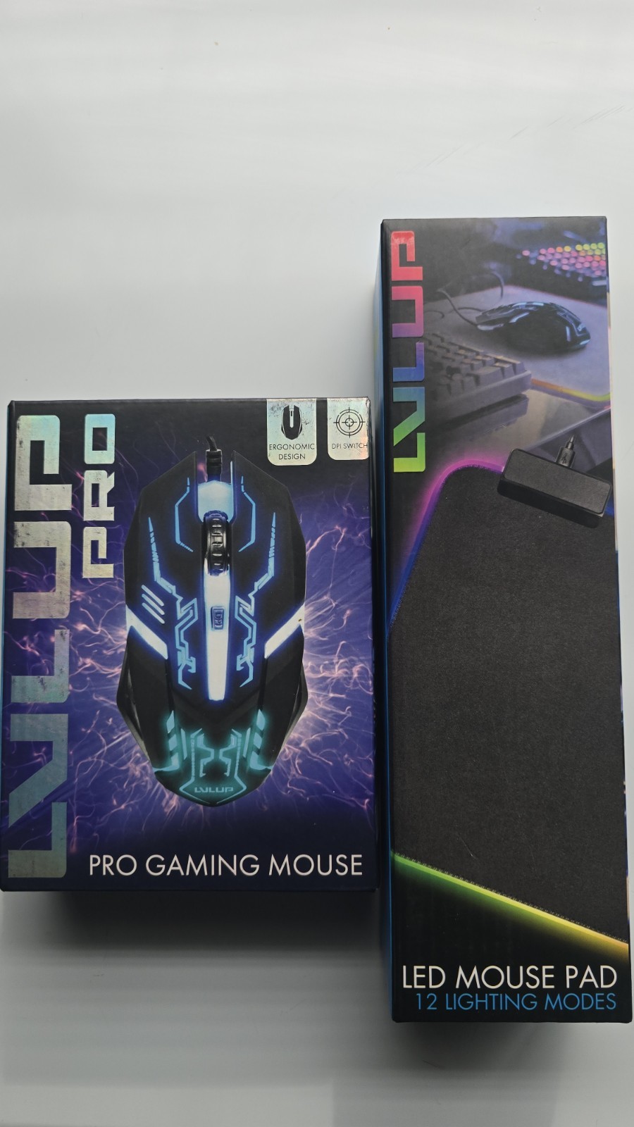 Lvl Up Mouse And Lvl Up LED Mouse Pad