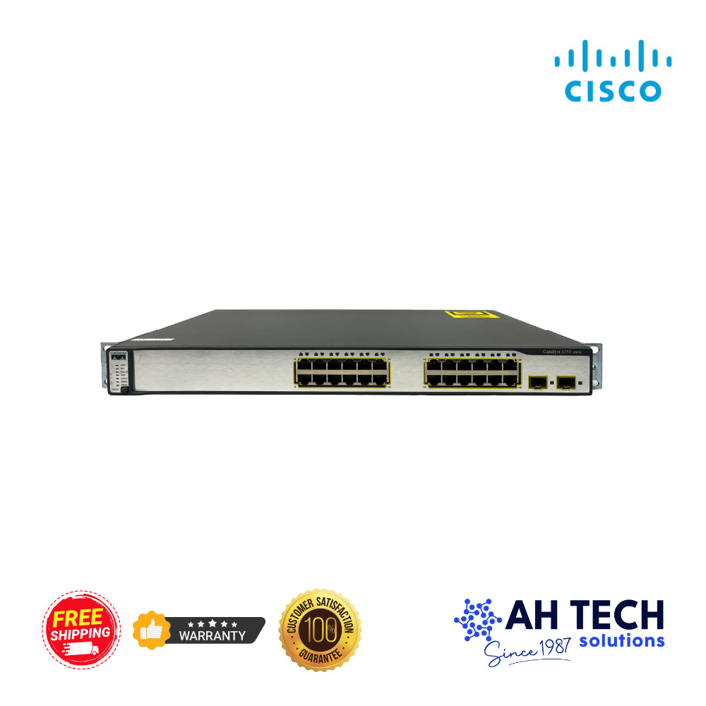 WS-C3750-24TS-E - Cisco Catalyst 3750 -24 - Ethernet 10/100 ports IN STOCK