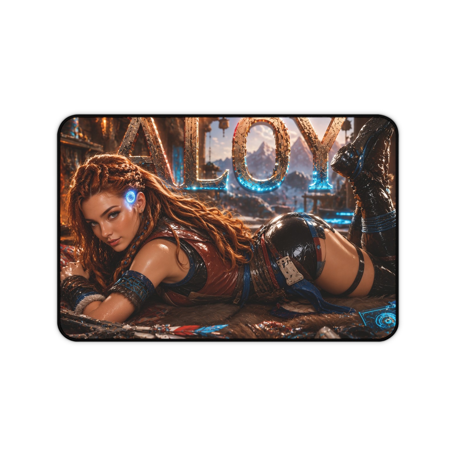 Adventure Gaming Desk Mat Featuring Aloy, Mouse Pad and Desk Accessory