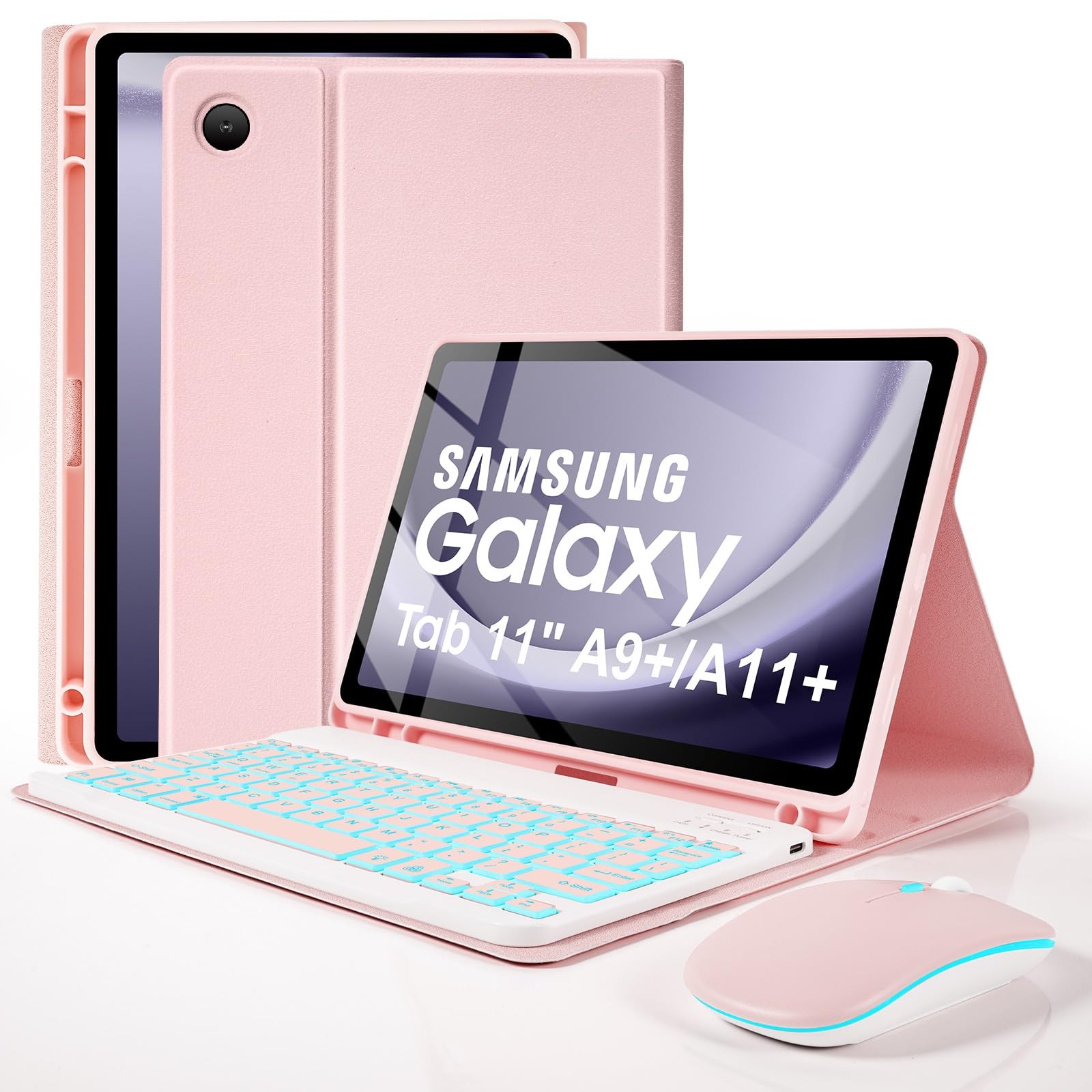 Backlit Keyboard Case with Mouse for Samsung Galaxy Tab 11 inch A11 Plus & A9...