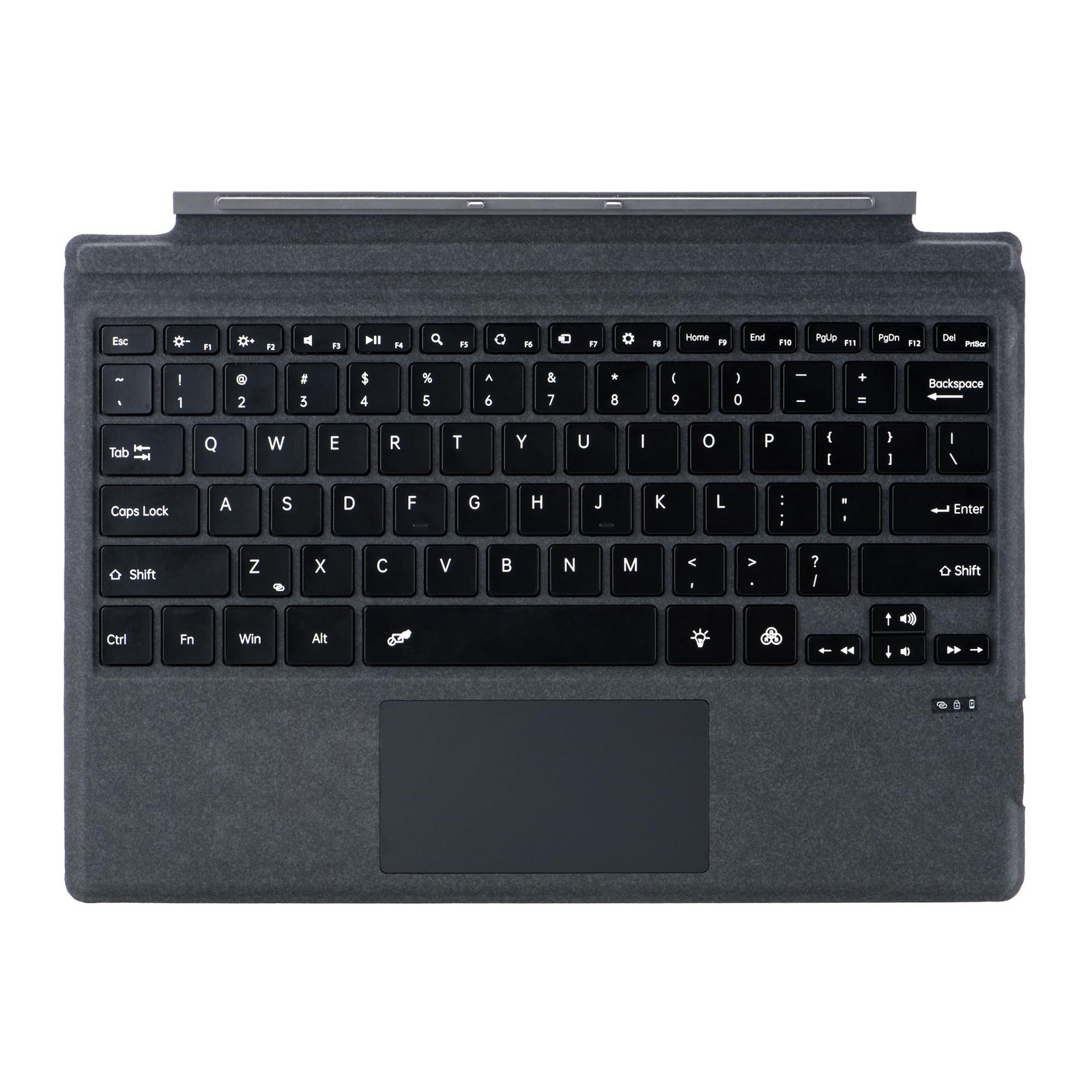 Zoof Wireless Bluetooth Keyboard for Surface Pro 3/4/5/6/7/7+ Charcoal Touchpad