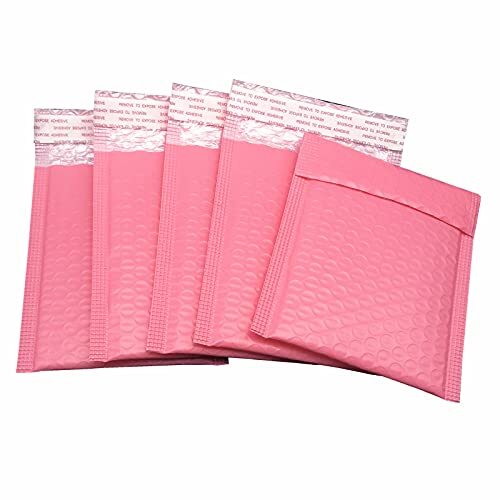 3.5x5 Inch Pink Poly Bubble Mailers Small Padded Envelopes Self-Sealing 