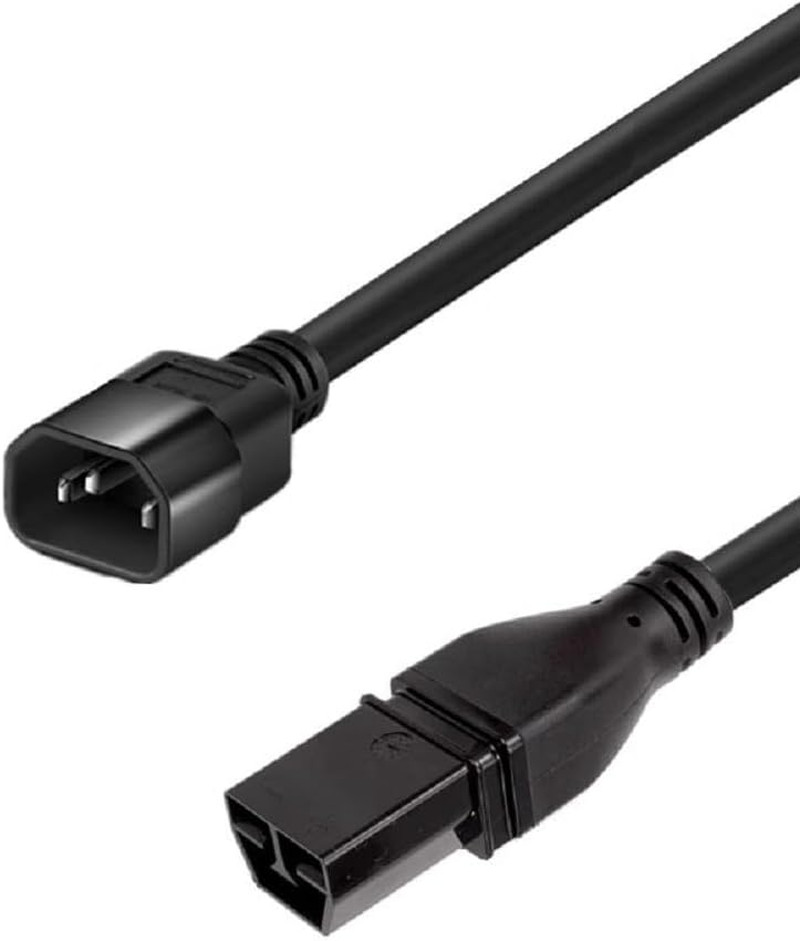 C14 to SAF-D-Grid T-Latch Power Cord, SAF-D-Grid T-Latch Plug to IEC 320 C14 Pow