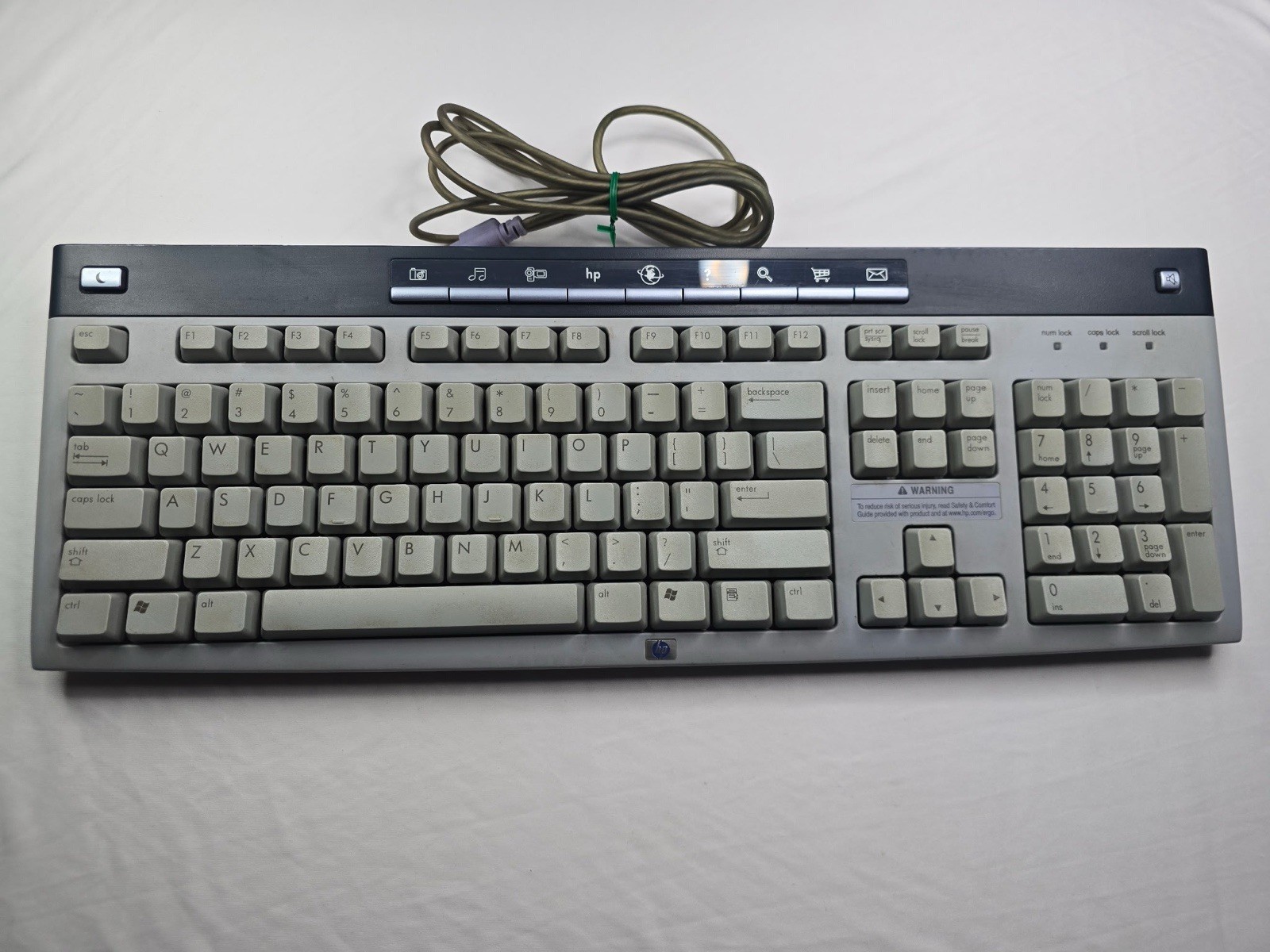 HP Multimedia PS/2 Wired Standard US Computer Keyboard - KB-0228