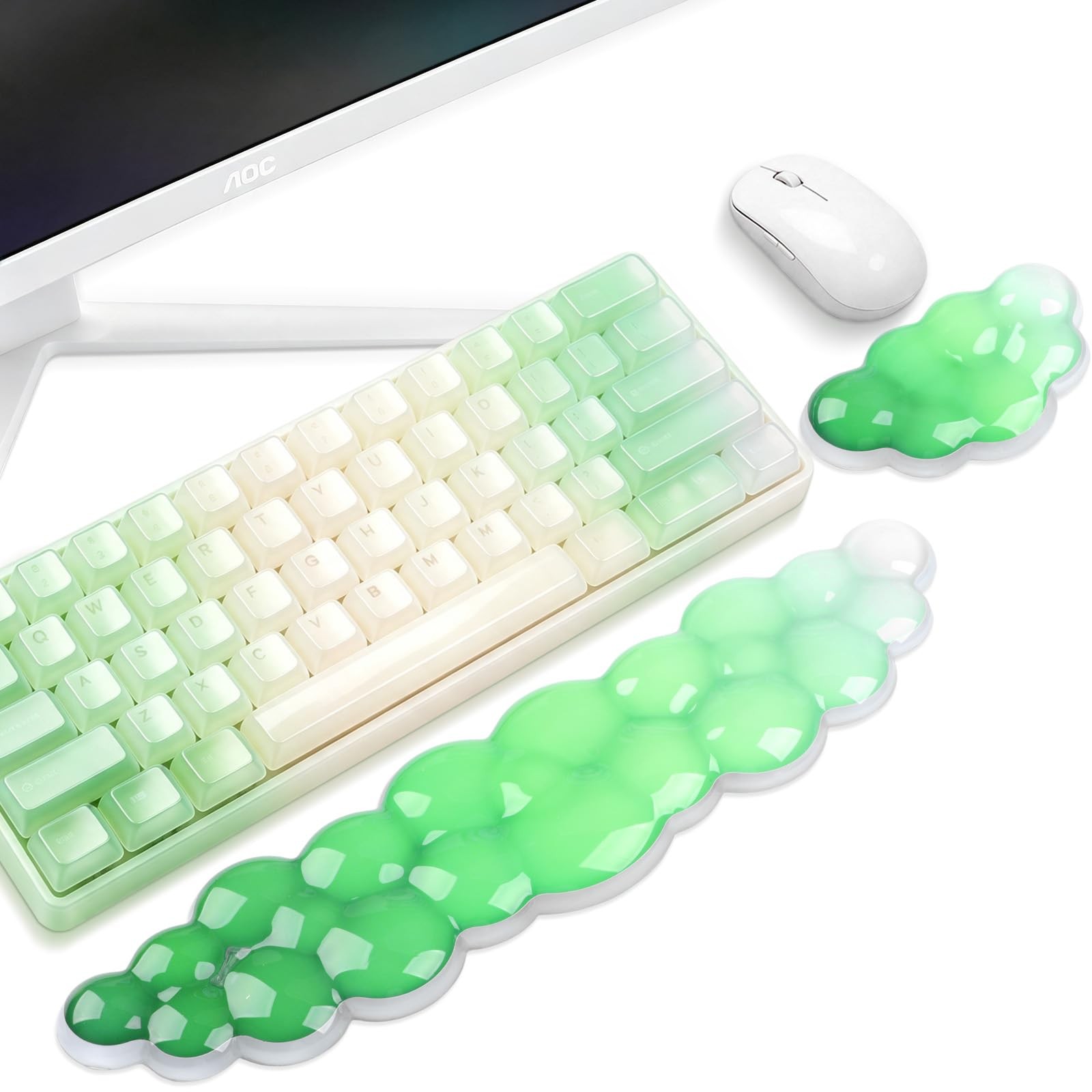 Yuhijoy Cloud Keyboard Wrist Rest, Green Gradient 1