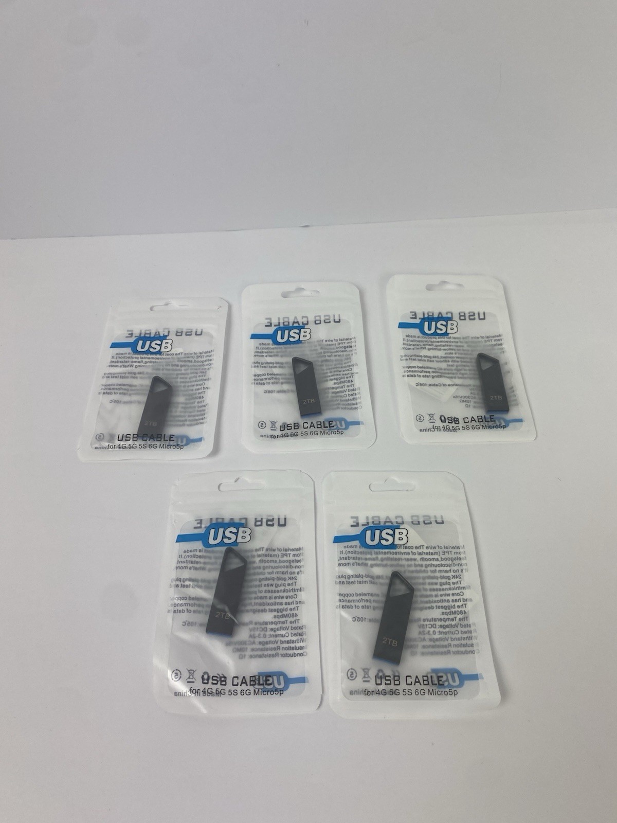 5 Lot USB Type Flash Drive “2TB” (High Speed) Metal (LOT OF 5) 2TB NEW 