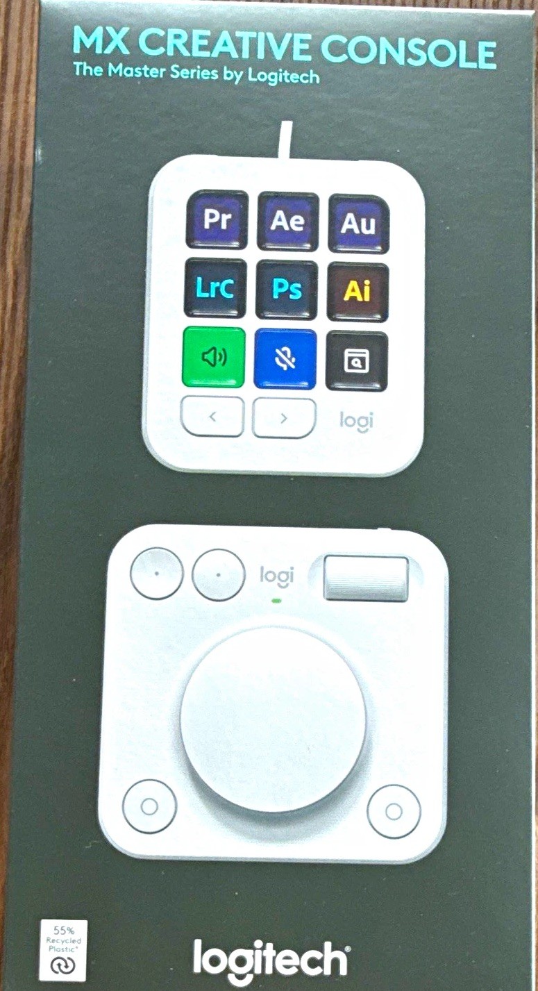 Logitech MX Creative Console Programmable Keypad Control Pad & Dial White
