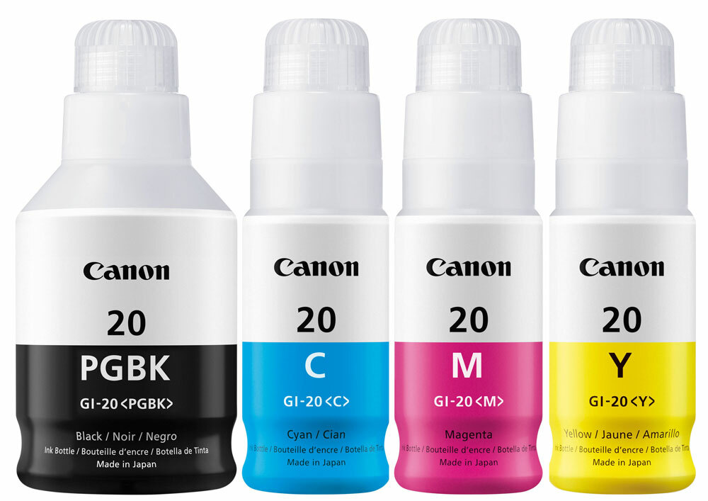 4 Pack Genuine Canon GI-20 Ink Bottle for PIXMA G5020 G6020 G7020 MegaTank