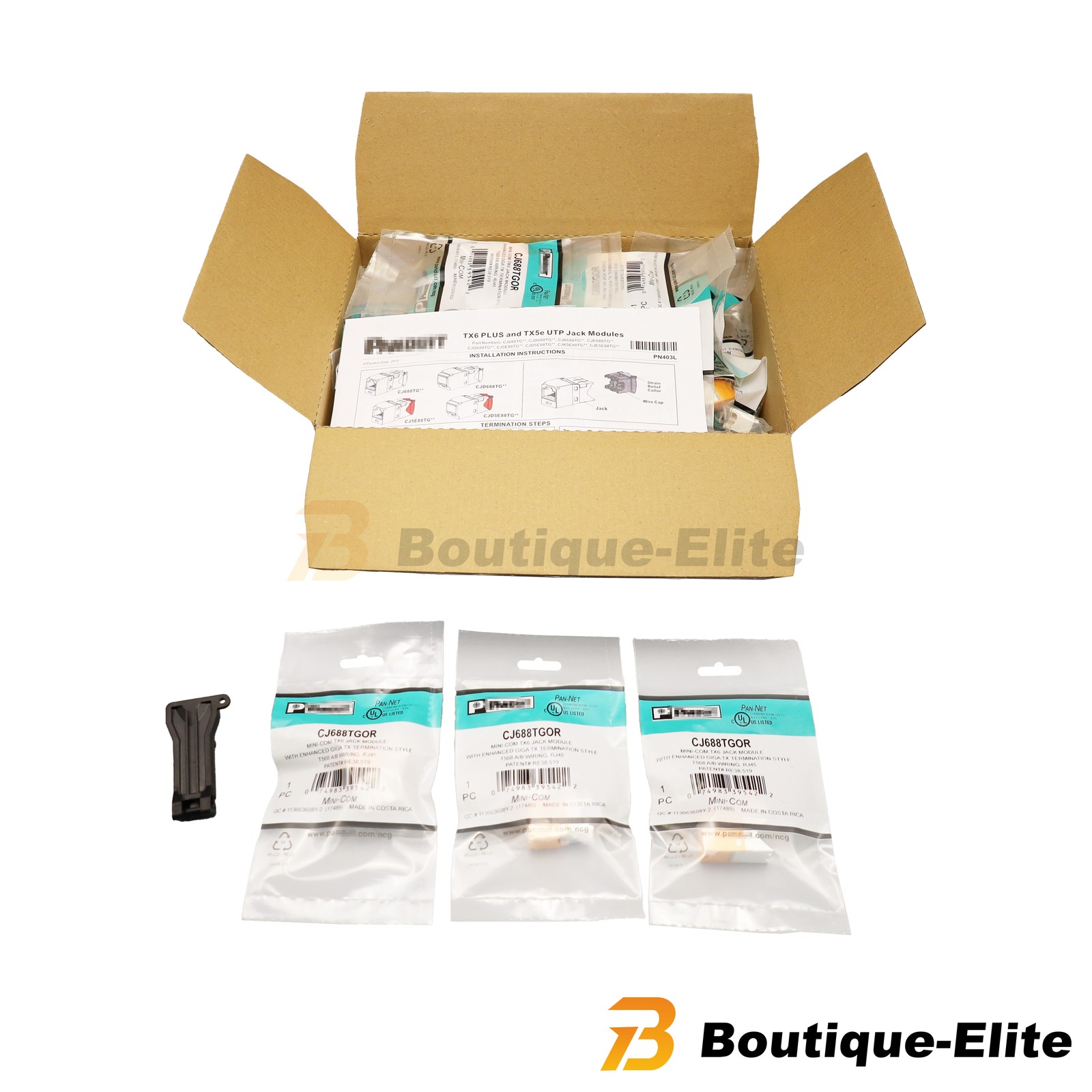 New In Box 50x For Panduit NetKey CJ688TGOR Cat6 Jack Module Orange