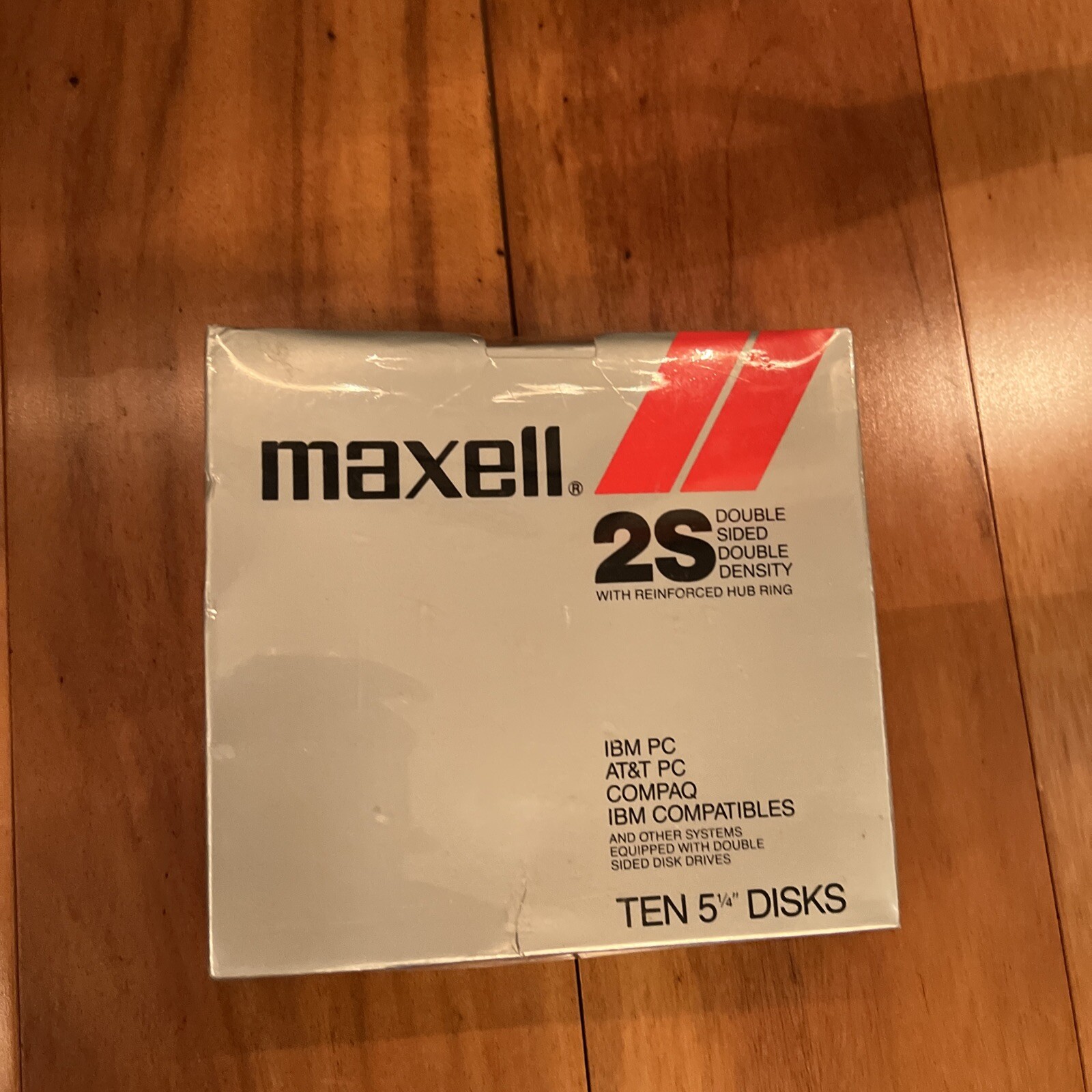 Maxell 2S Double Sided Double Density 5 1/4" Floppy Disks 10 Pack NEW Sealed NIB
