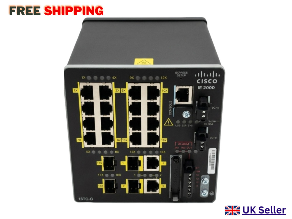 Cisco IE-2000-16TC-G-E Industrial Switch 16FE 2GE 2GE SFP/T and 2FE SFP NEW