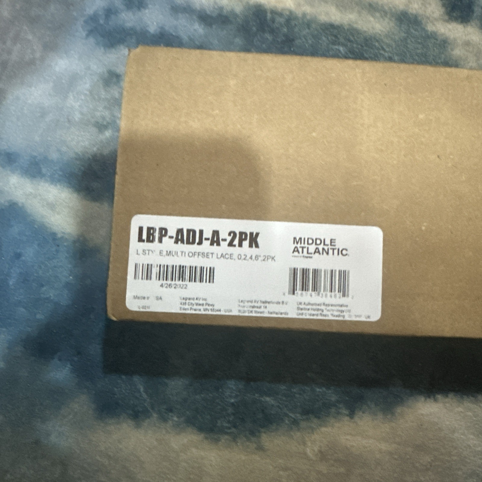 Middle Atlantic LBP-ADJ-A-2PK L Style Multi Offset Lace "New in box"
