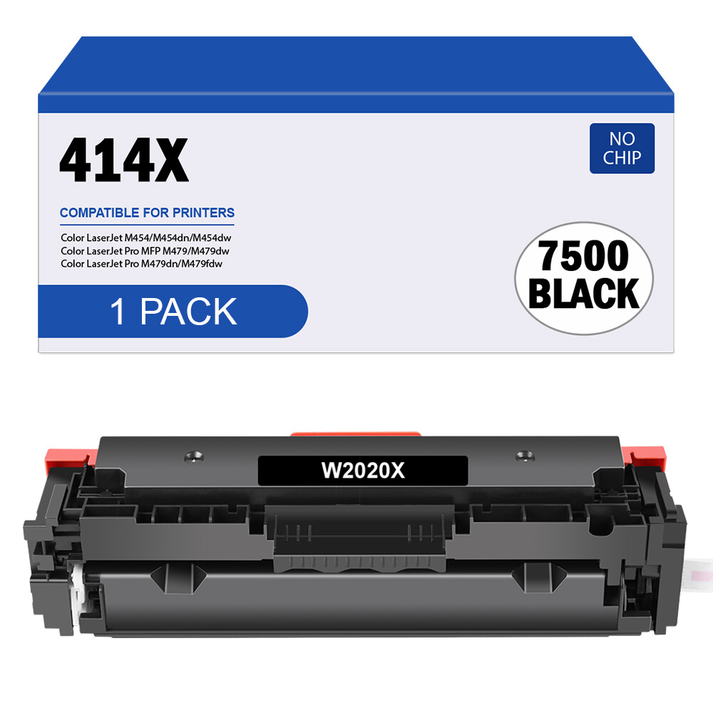 1PK 414X BLACK Toner Cartridges W2020X Compatible With HP MFP M479fdw [No Chip]
