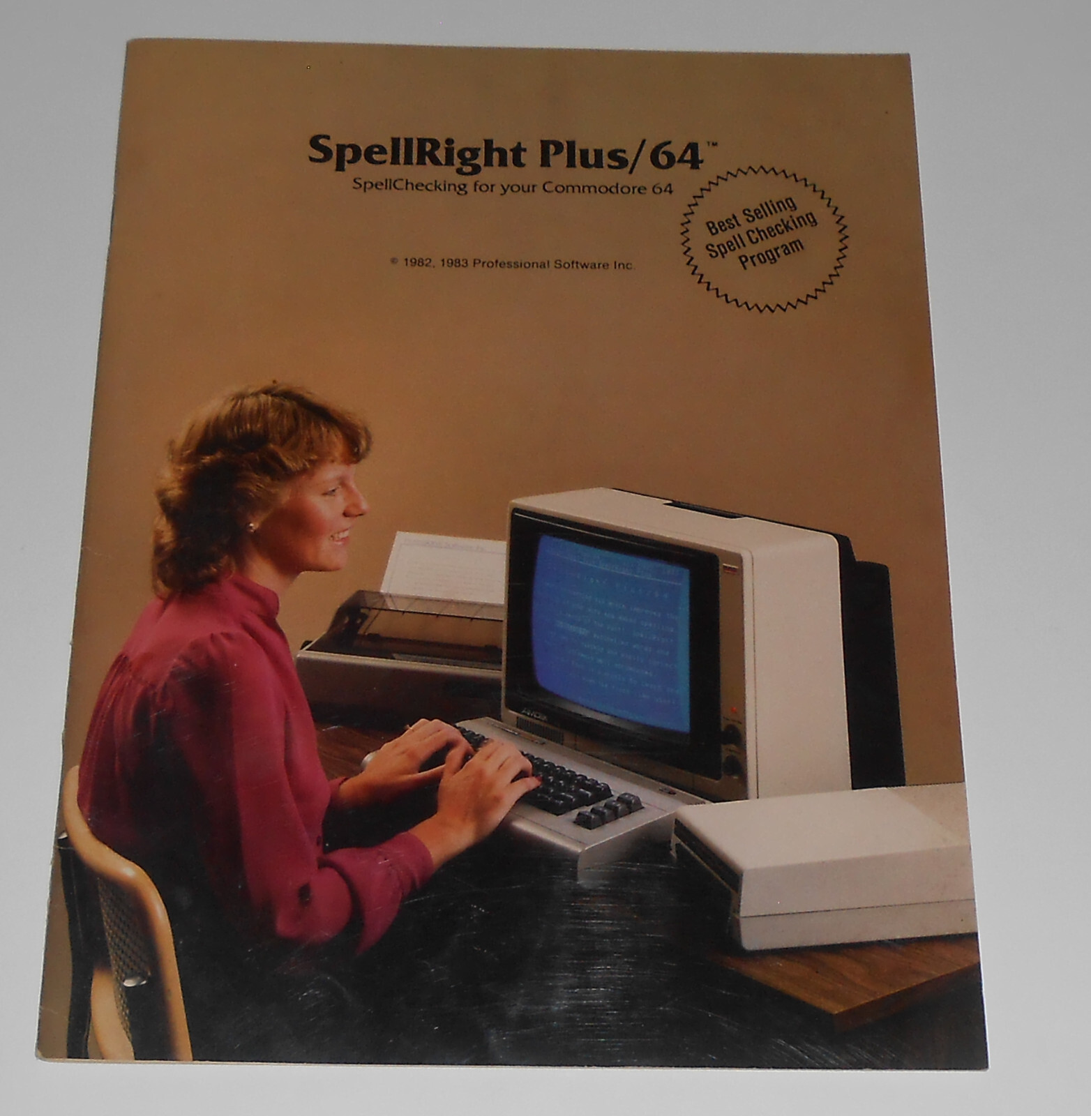 Vtg 1983 Commodore 64 SpellRight Plus 64 Book Manual Spell Checking Computer