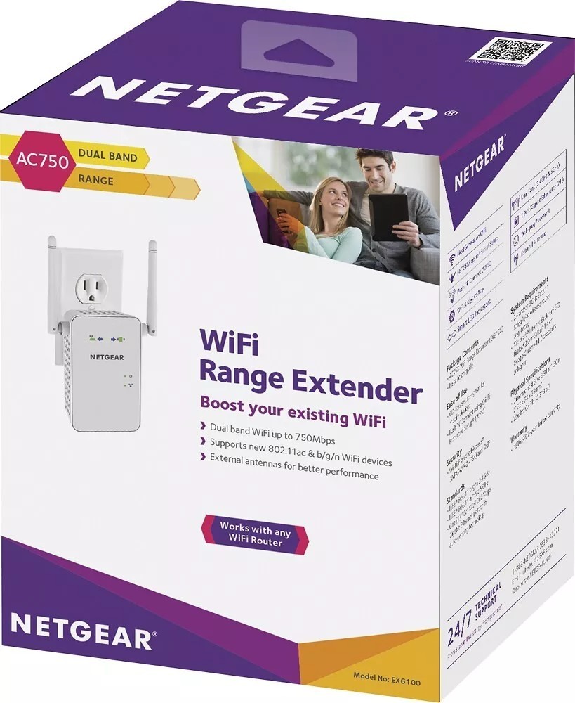 NETGEAR Powerline Dual Band AC1200 XAVB5201 Extended Internet Wall Outlet