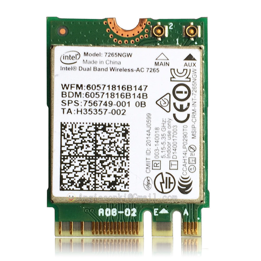 Intel 7265AC 867M WiFi Bluetooth WLAN Card For HP 756749-001 EliteBook 850 G2