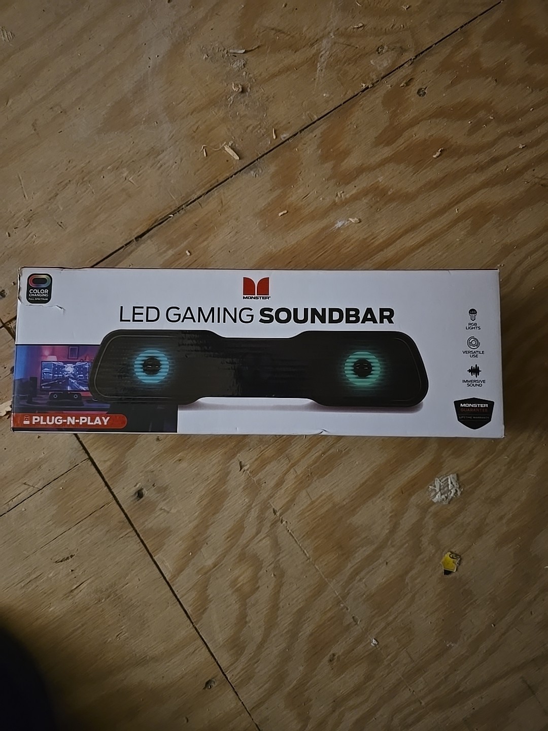 Monster Compact Design LED PC Gaming Soundbar RGB Light USB Connect