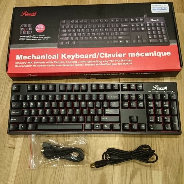 Rosewill RK-9000BR Keyboard Brown Switch English 104-Key Pc Peripheral