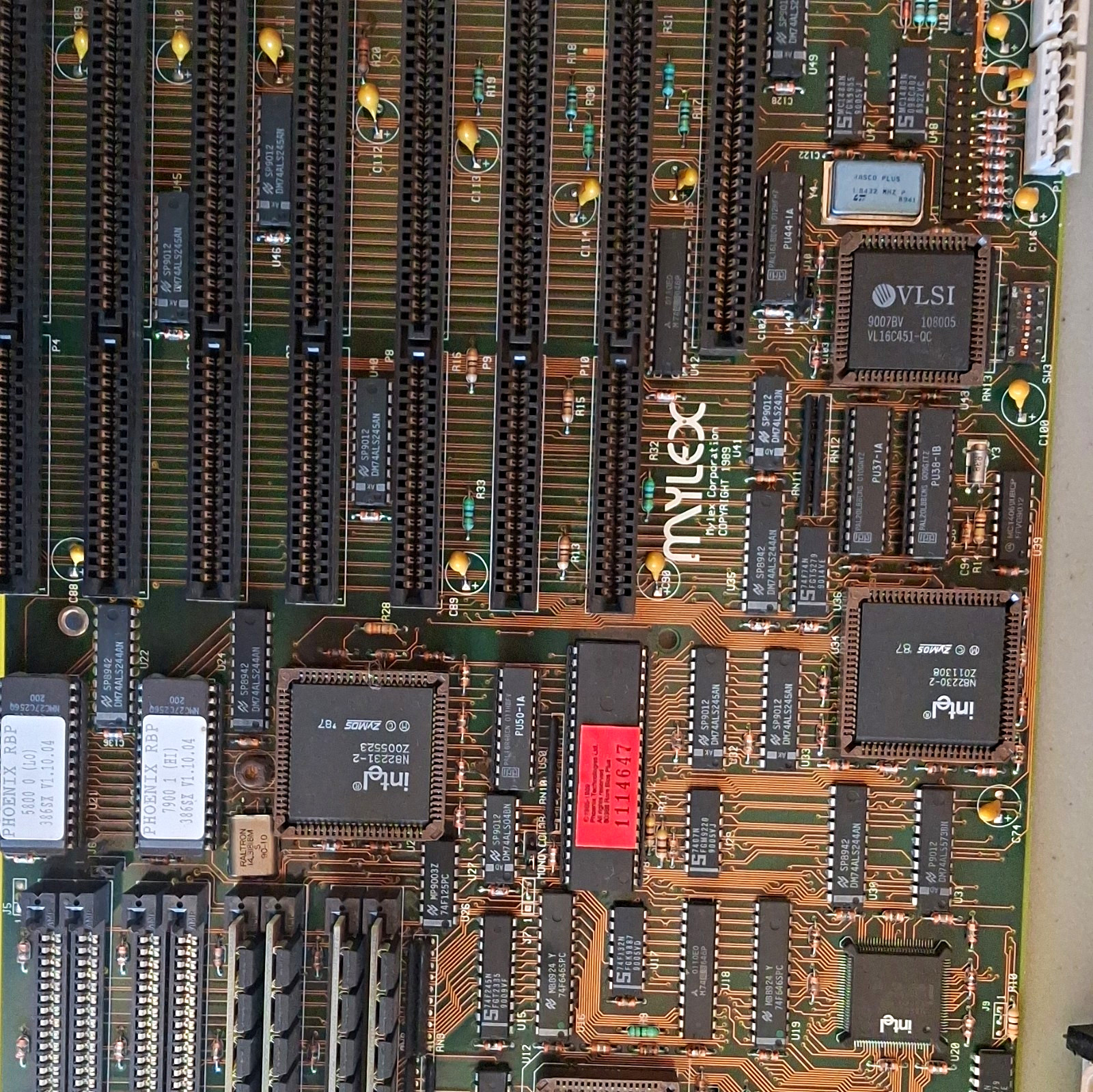 Mylex Vintage Computer Motherboard PCB Circuit Board w/ ICs Edge Connectors
