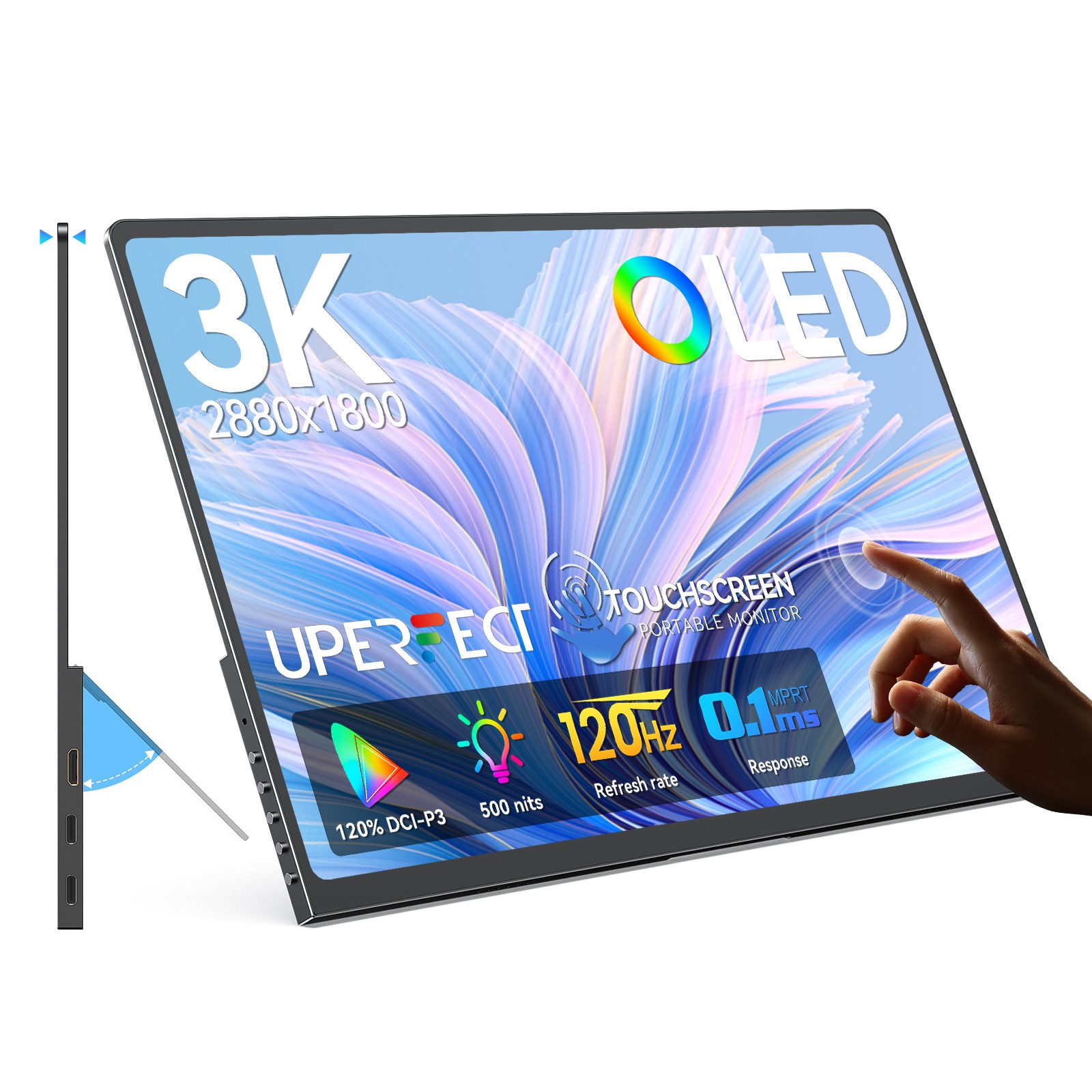 3K 14 Inch 2880x1800 120Hz FreeSync Touchscreen Portable Screen Gaming Monitor