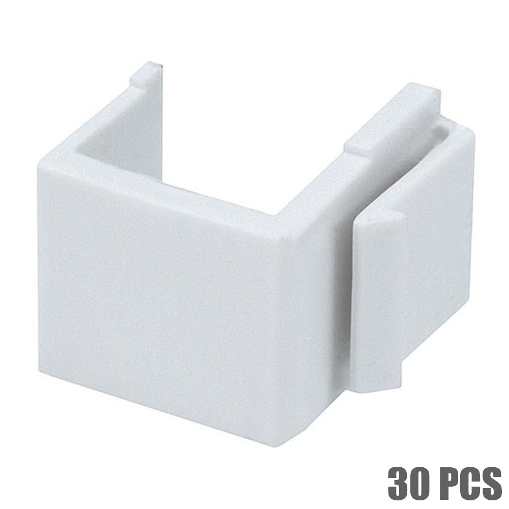 30 Pcs Blank Keystone Insert Snap In Hole Filler For Wall Plate Faceplate White