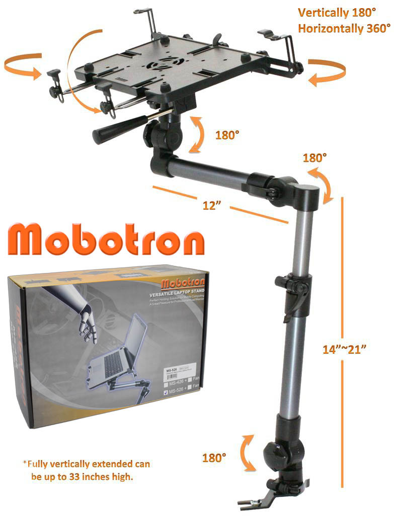 *Bundle*Mobotron Heavy-Duty Car VAN SUV Notebook Laptop Mount + Supporting Brace