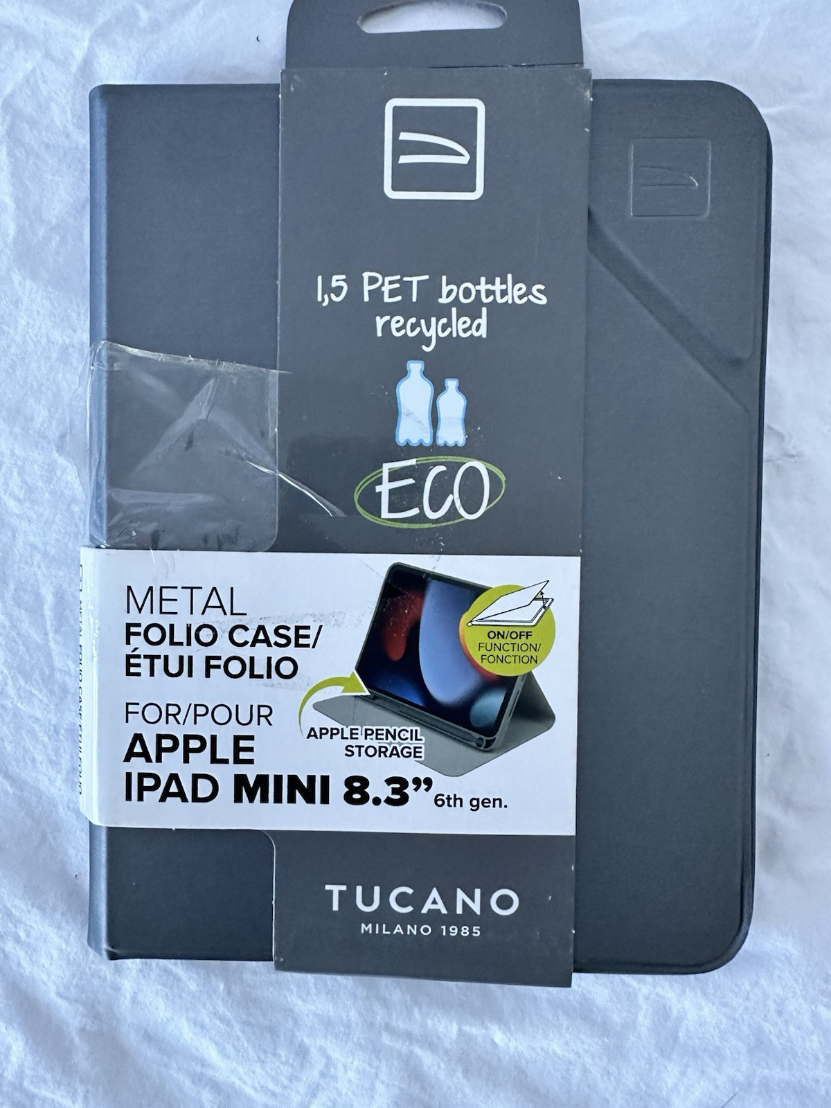 Tucano Metal Folio Case for iPad mini (6th Gen, Space Gray)