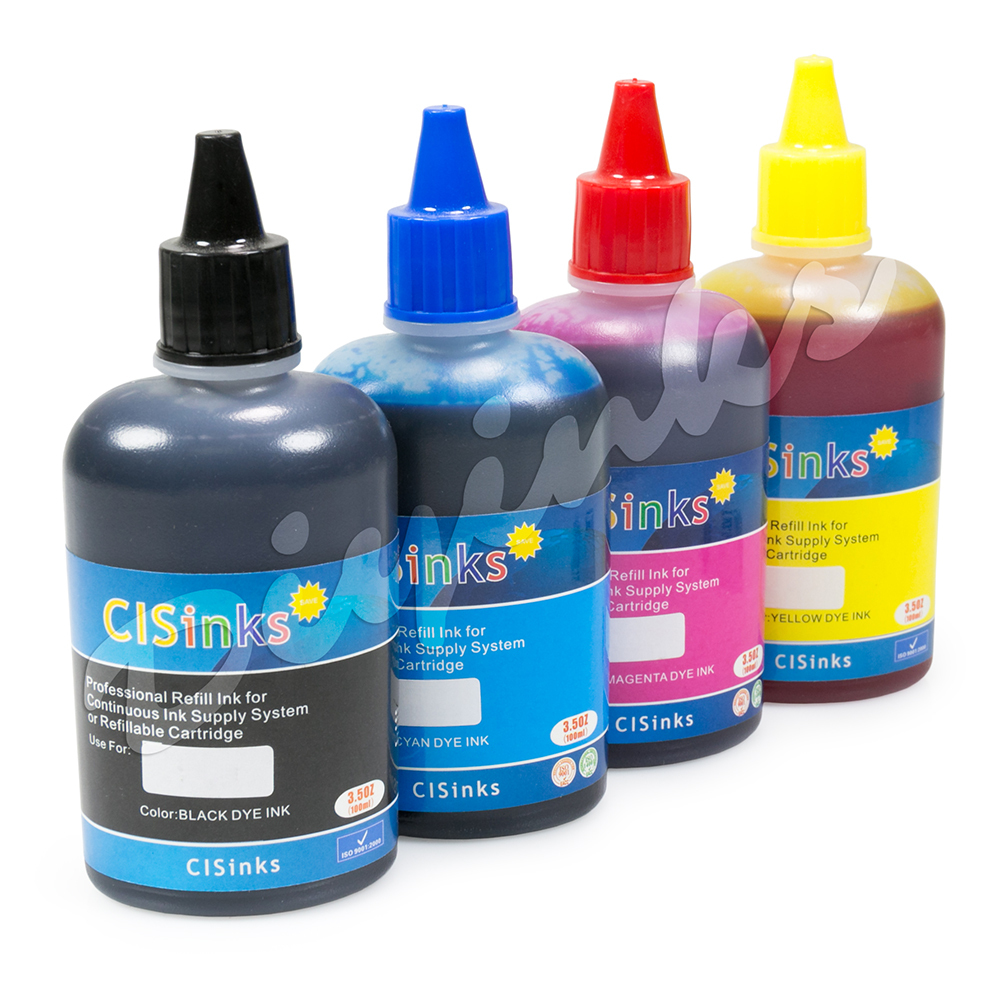 Universal Compatible Refill Ink Bottle Set for CISS Refillable Cartridges Inkjet