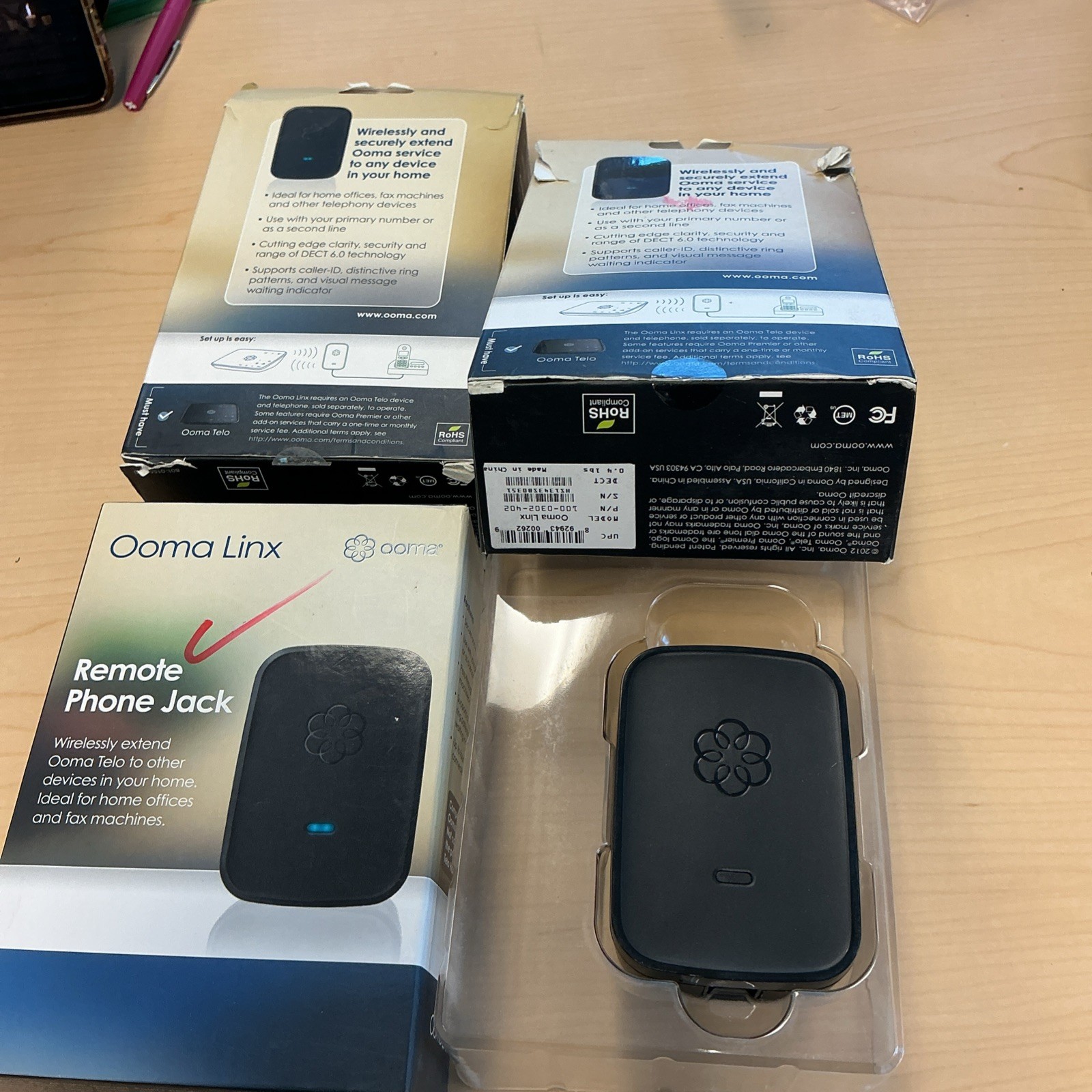 Ooma Linx Remote Phone Jack, Wireless Accessory for Ooma Telo Brand New