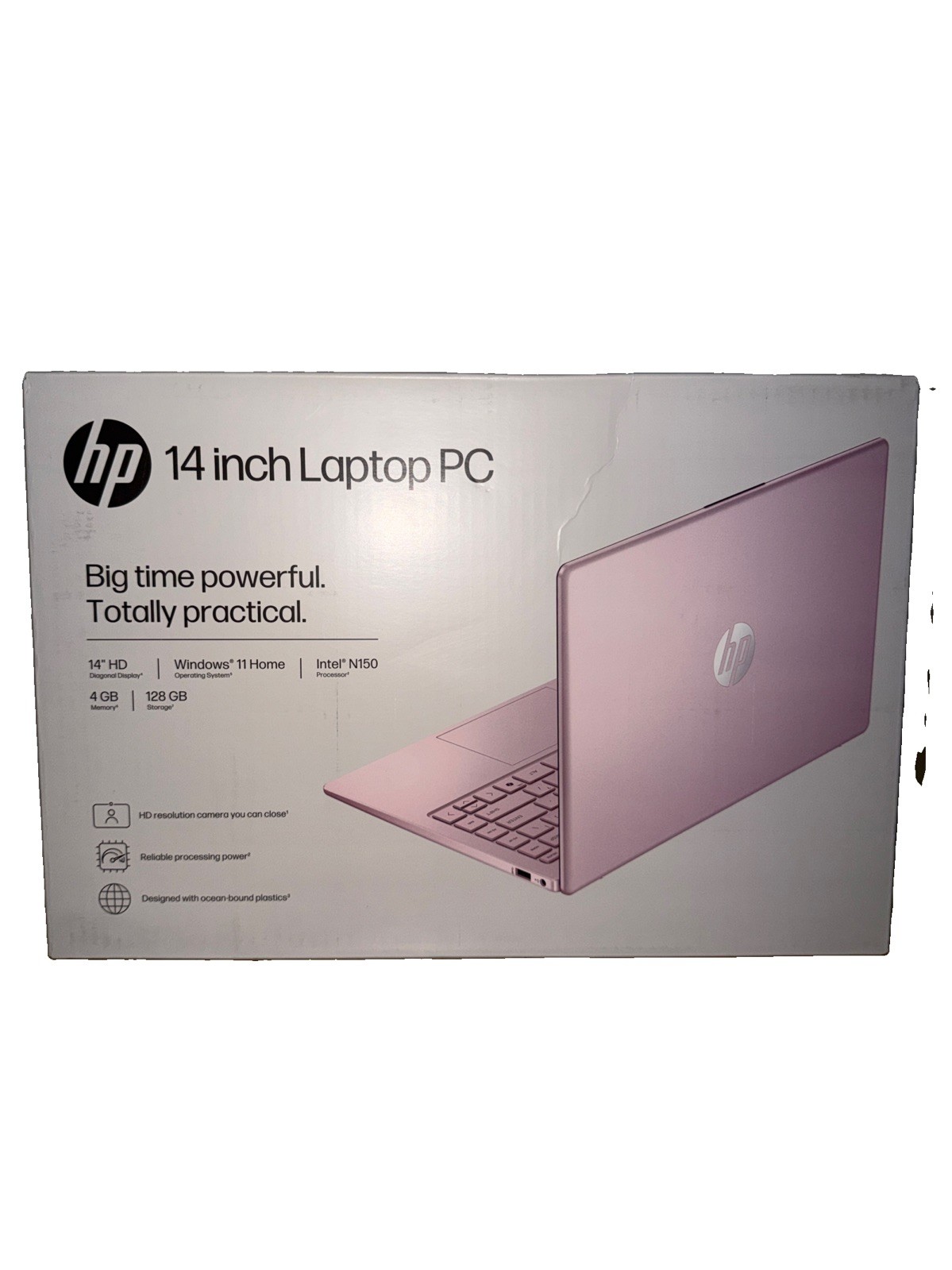 HP 14"  HD Windows 11 Laptop Intel Processor N150 4GB RAM 128GB UFS Pink New