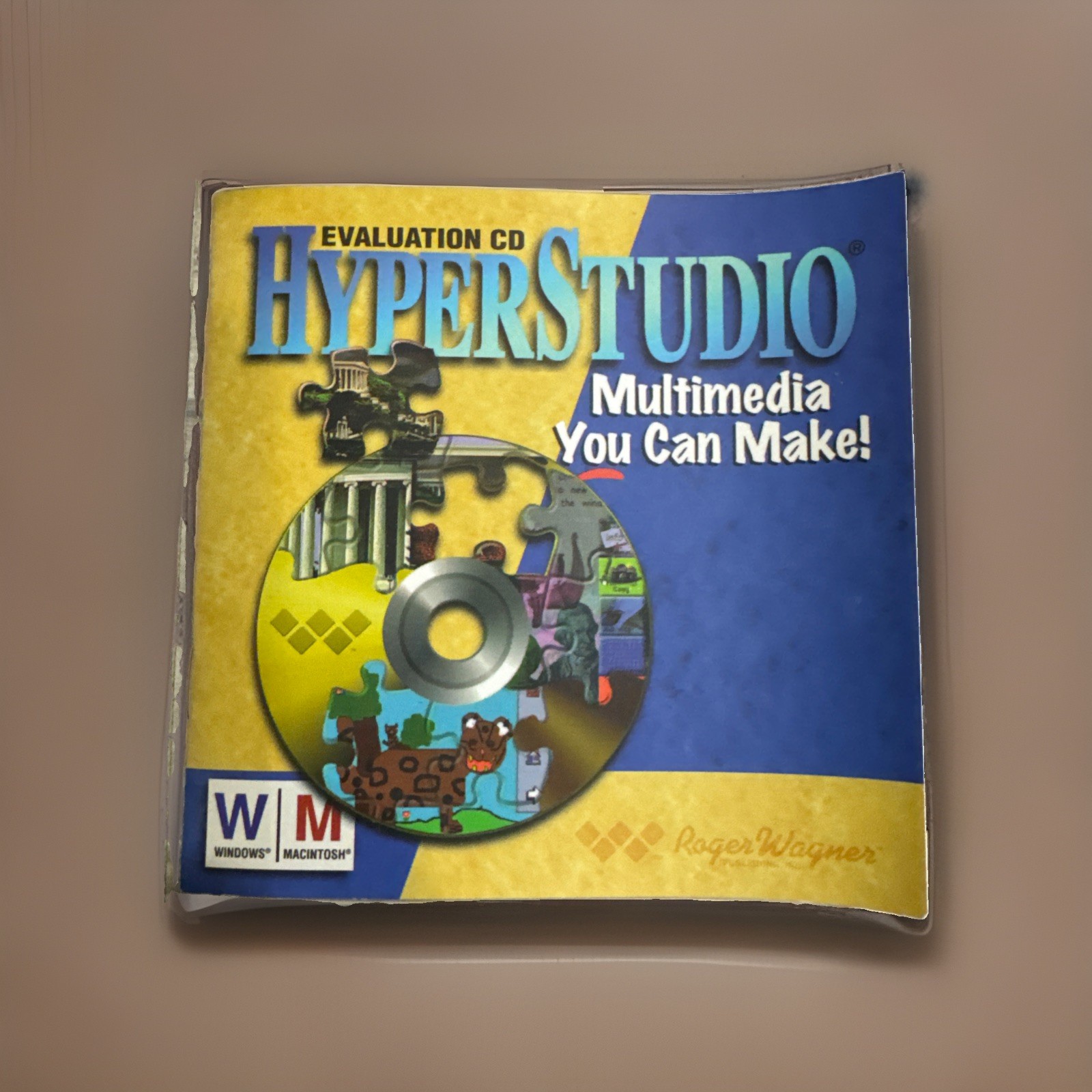 Evaluation CD Hyperstudio Multimedia by Roger Wagner (1993-1998, CD-ROM) Win Mac