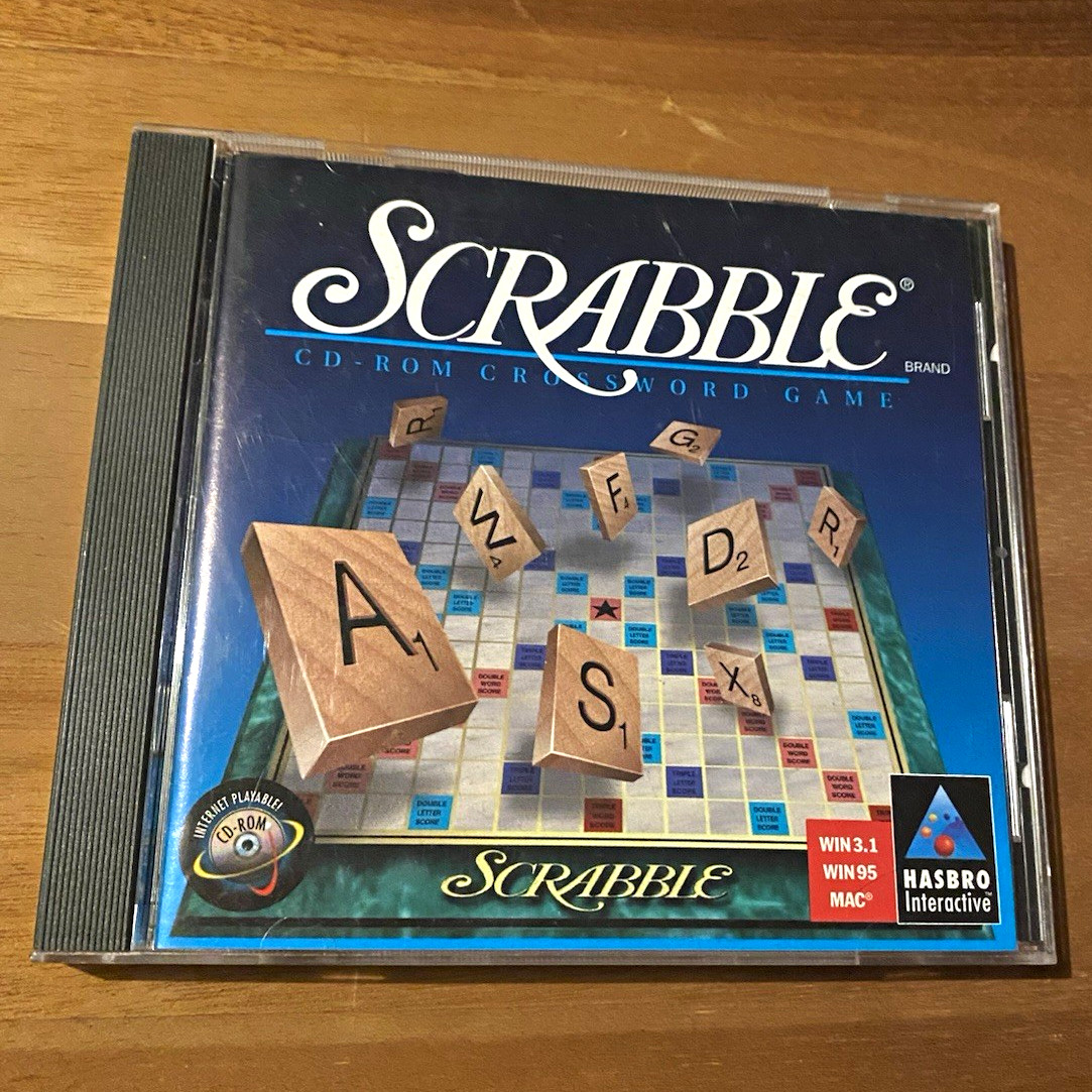 Hasbro Interactive Scrabble CD-ROM Crossword Game for Windows 3.1/95 & Mac