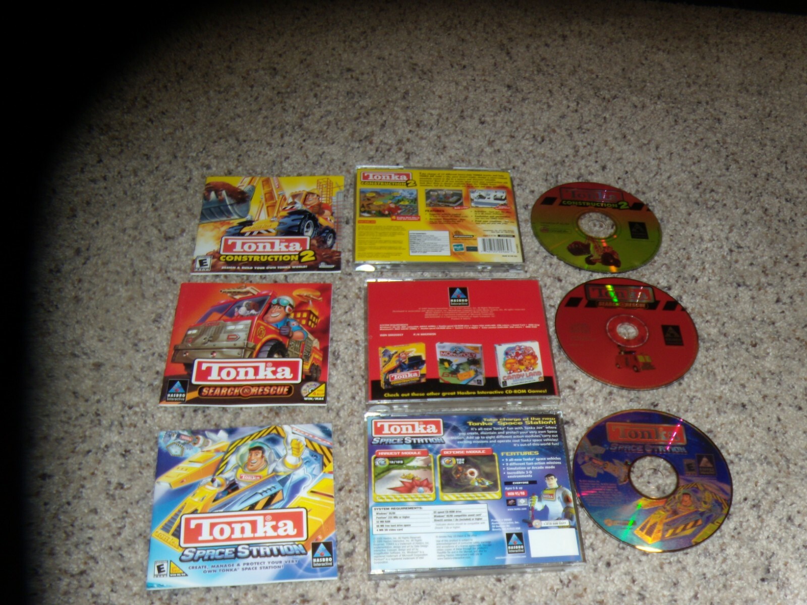 Lot of 3 Tonka PC Games -  Construction 2, Search & Rescue and Space Station