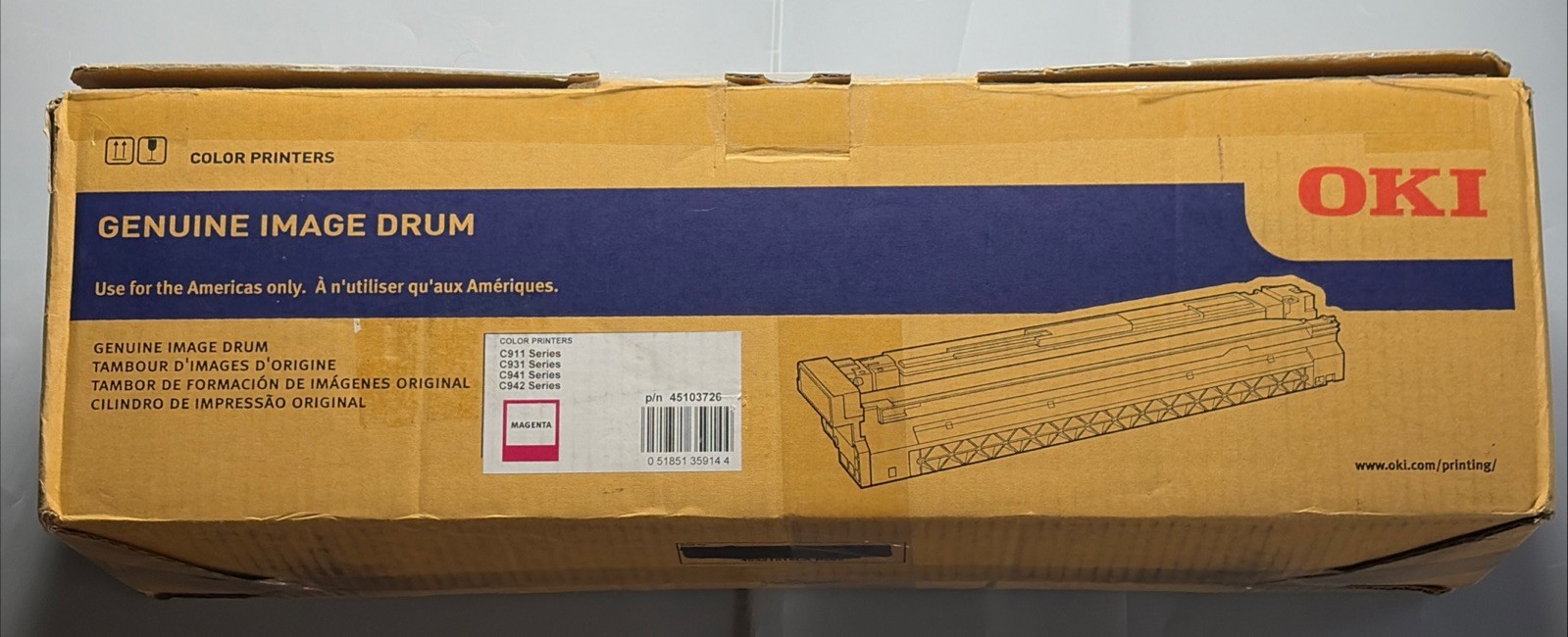 OKI Data 45103726 Image Drum Unit Magenta C911dn C931dn C931e C941dn C941e C942