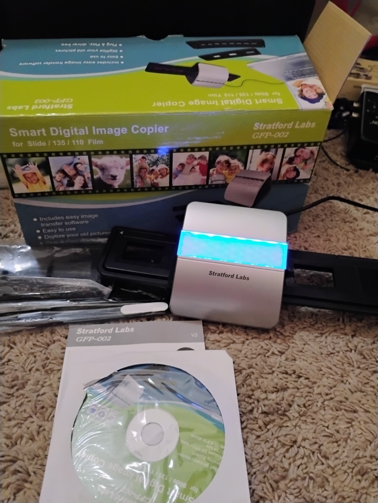 Stratford Labs Smart Digital Image Copier GFP-002 Film & Slide Scanner - Powers