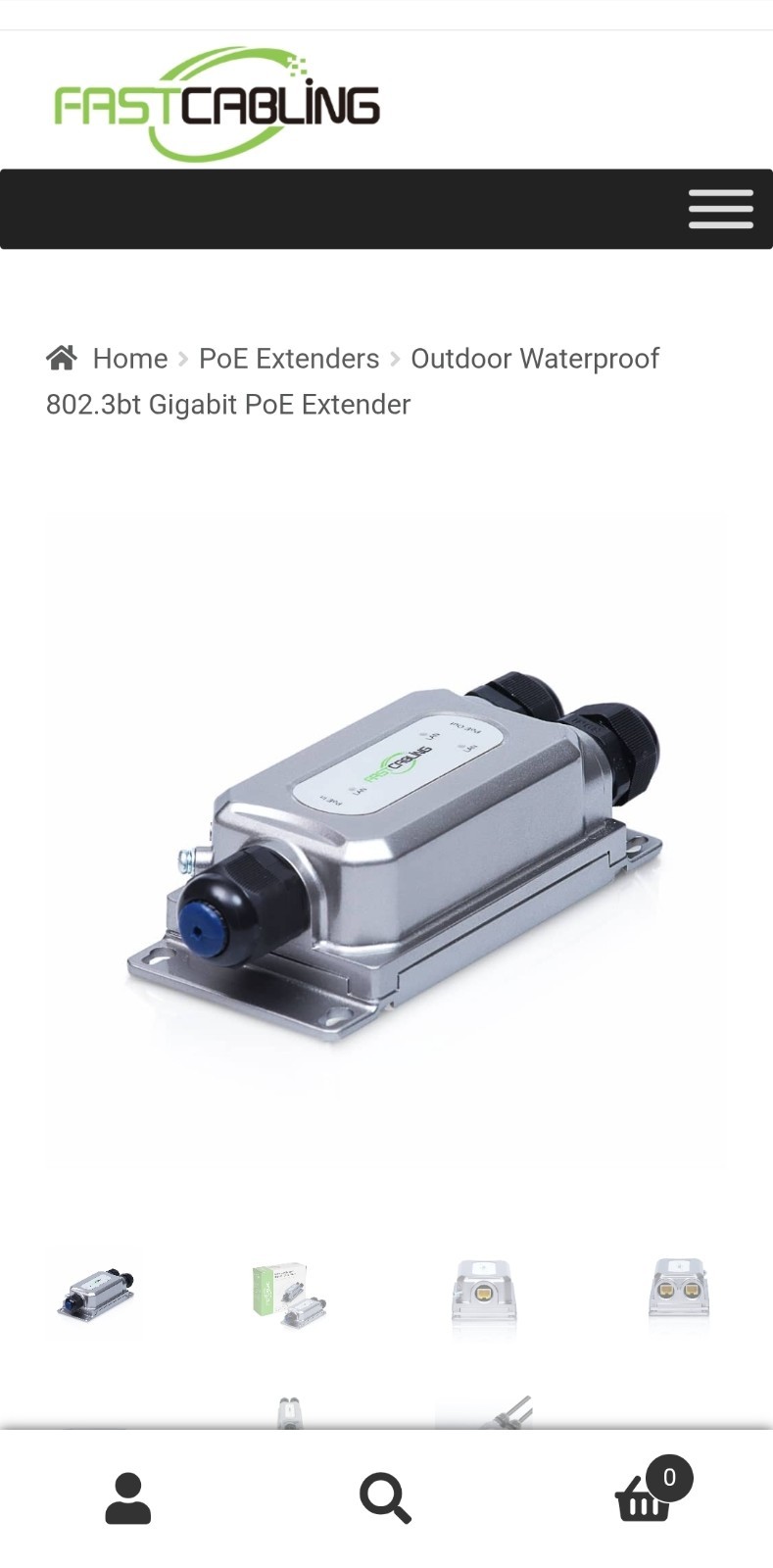 FASTCABLING Industrial Outdoor PoE Extender 2 Port, Repeat 328ft PoE for...