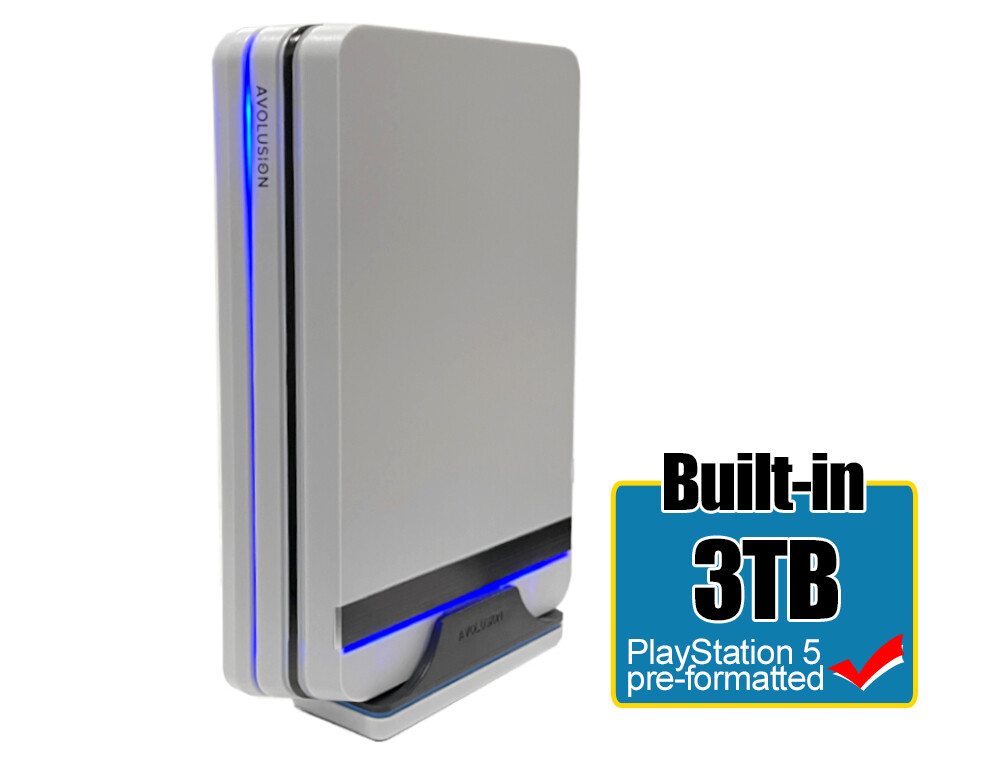 Avolusion HDDGEAR PRO X 3TB External Gaming Hard Drive for PS5 Game Console HDD