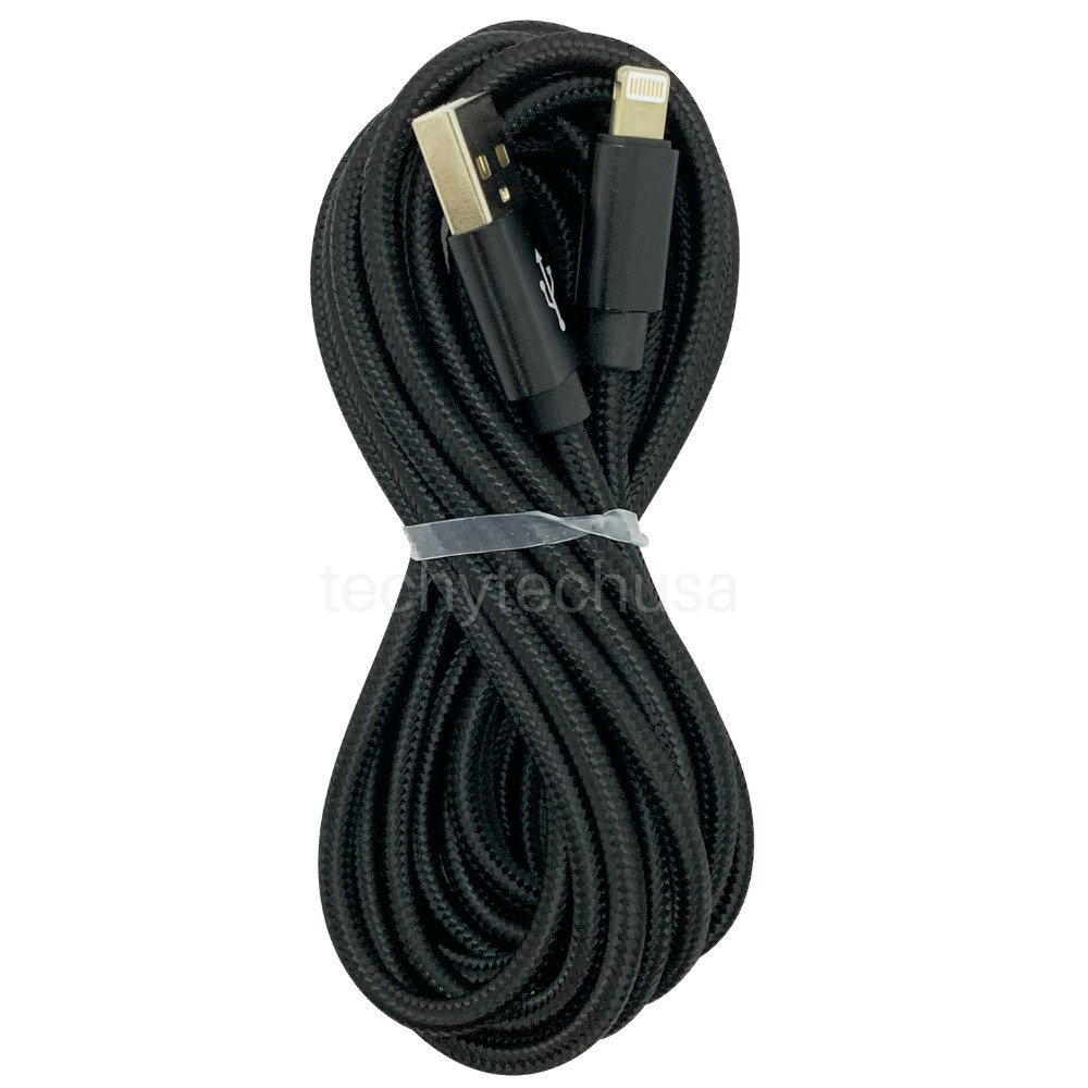 10Ft USB Fast Charge Cable For iPhone 12 11 XR 8 7 6 5 Heavy Duty Charging Cord