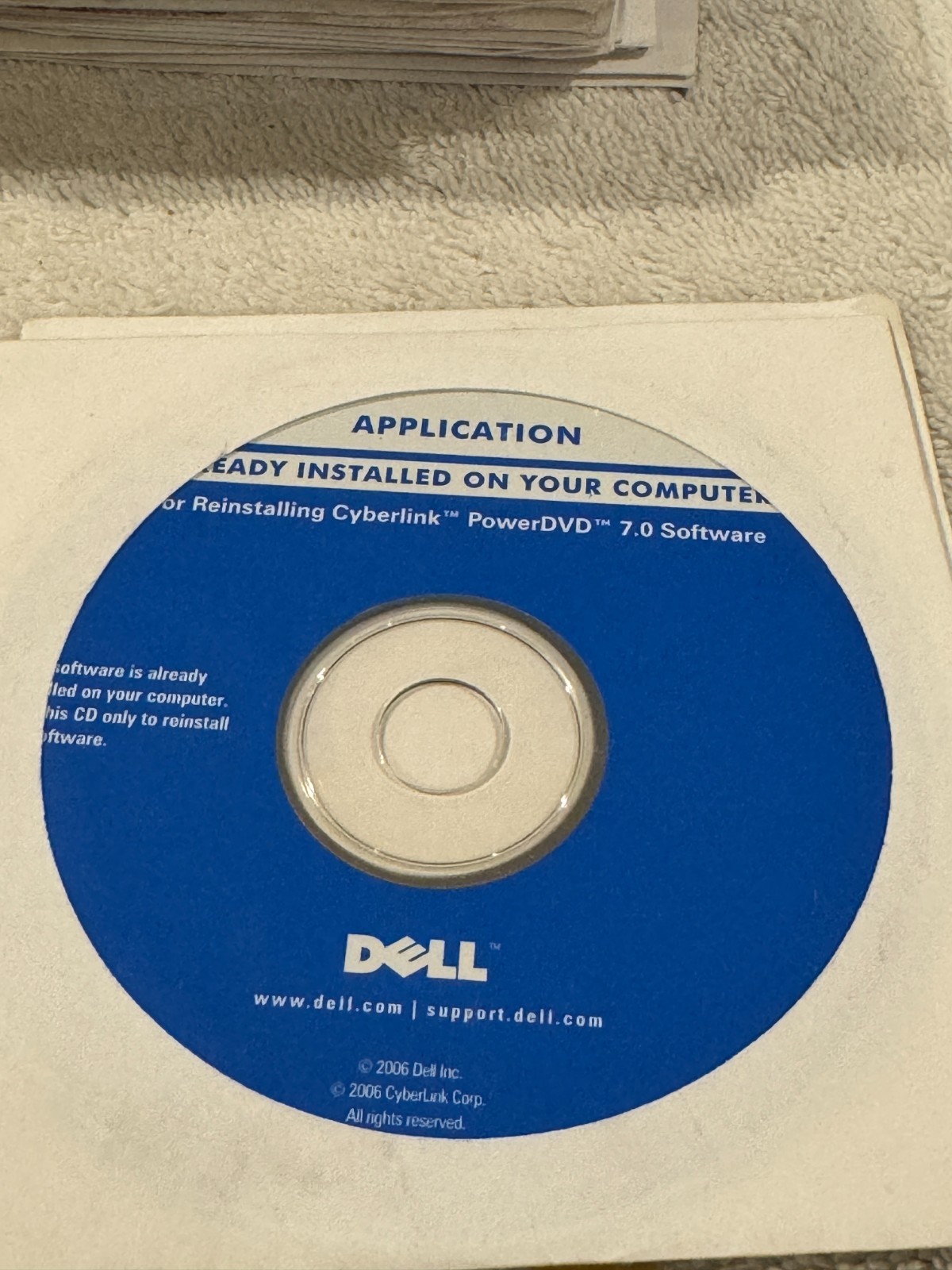Dell Application for Reinstalling CyberLink PowerDVD 7.0 - CD ONLY NEW/SEALED