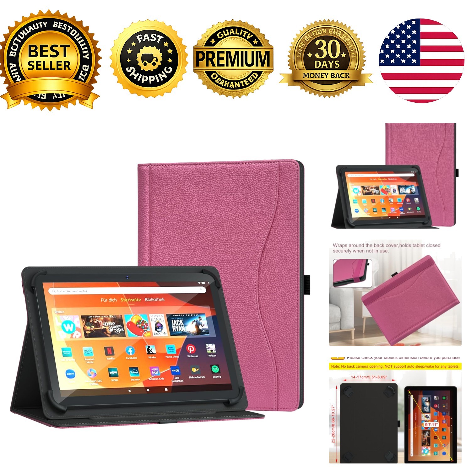 Universal 10 Inch Tablet Case for Android 16 15 Tablets