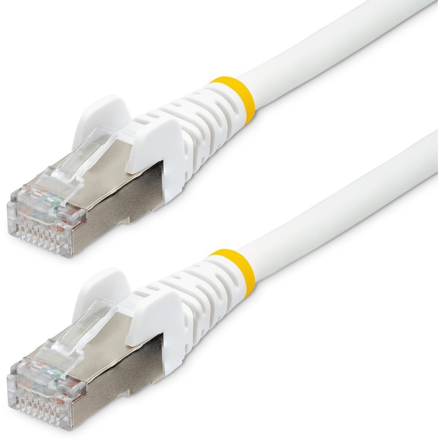StarTech 35ft CAT6a Ethernet Cable, White Low Smoke Zero Halogen (LSZH) 10 GbE