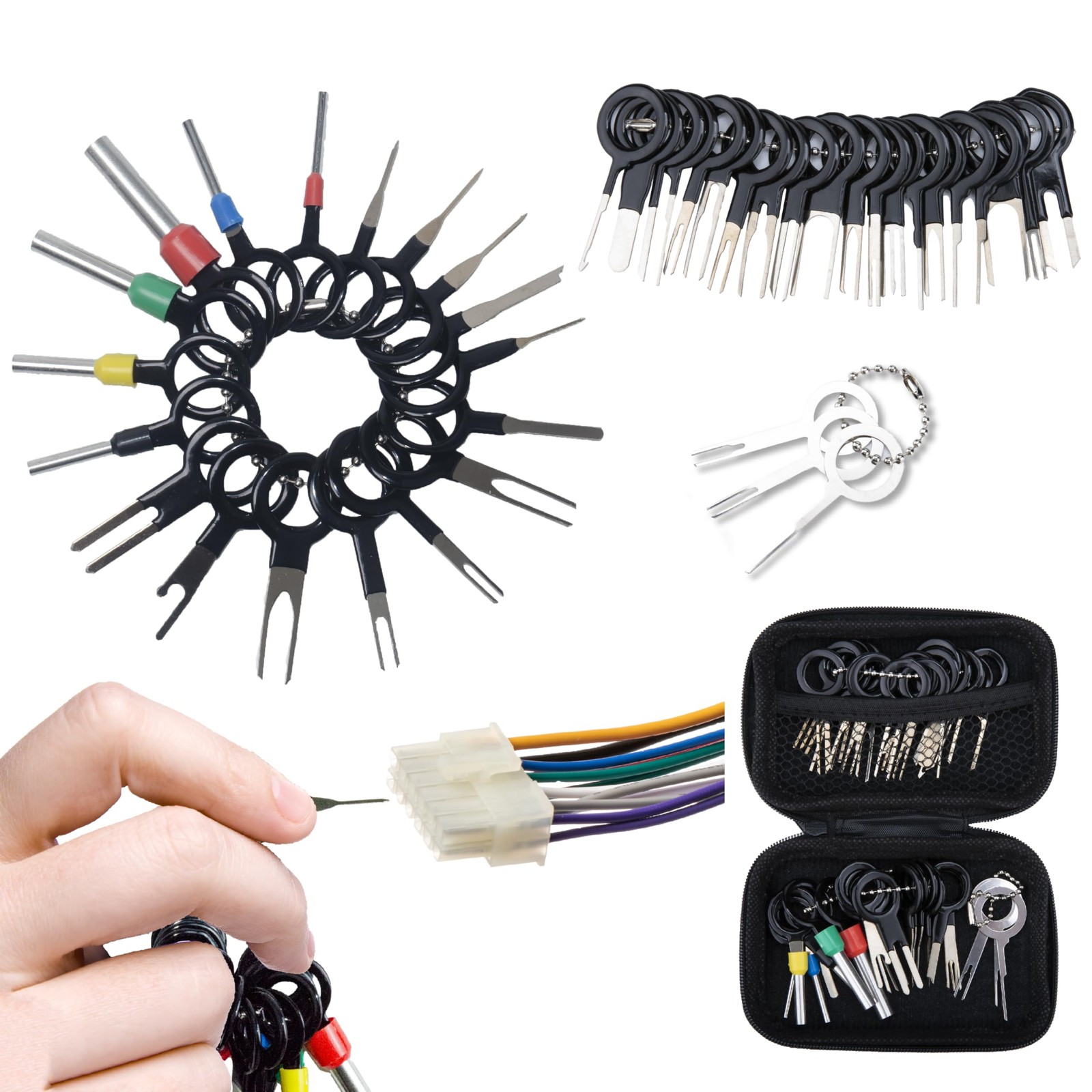 41 PCS Terminal Removal Tool Kit, Depinning Tool Kit, Pin Tool