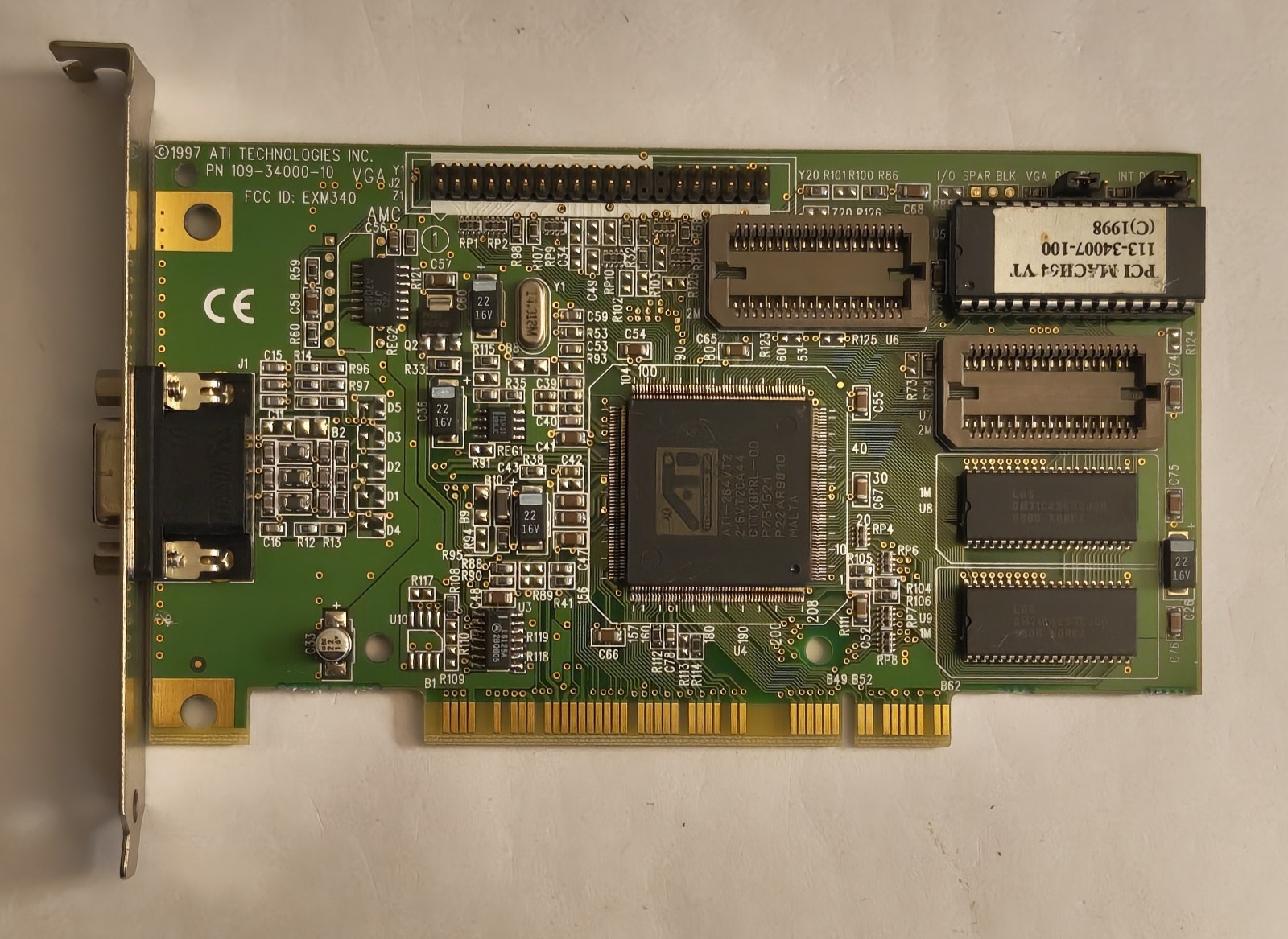 ATI 264VT PCI Mach64 VT 2MB EDO VGA Graphics Card UNTESTED