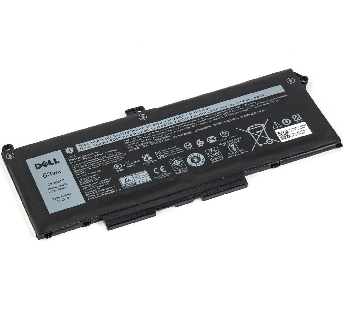 Original RJ40G 63Wh 4-Cell Battery For Dell Latitude 15 5520 Precision 15 3560