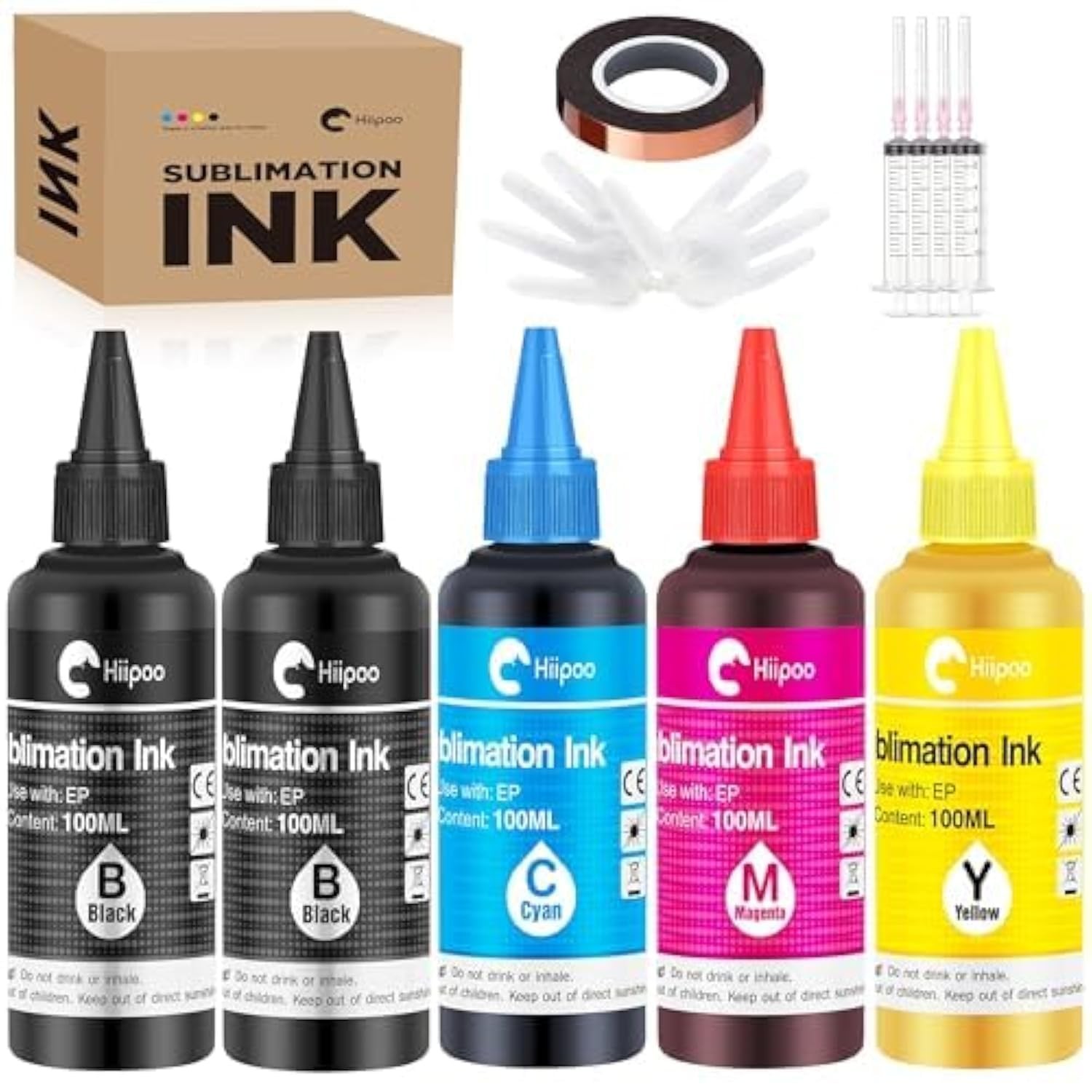 Hiipoo 500ML Sublimation Ink Refill ET2400 ET-2720 ET-2760 ET-2800 ET-2803