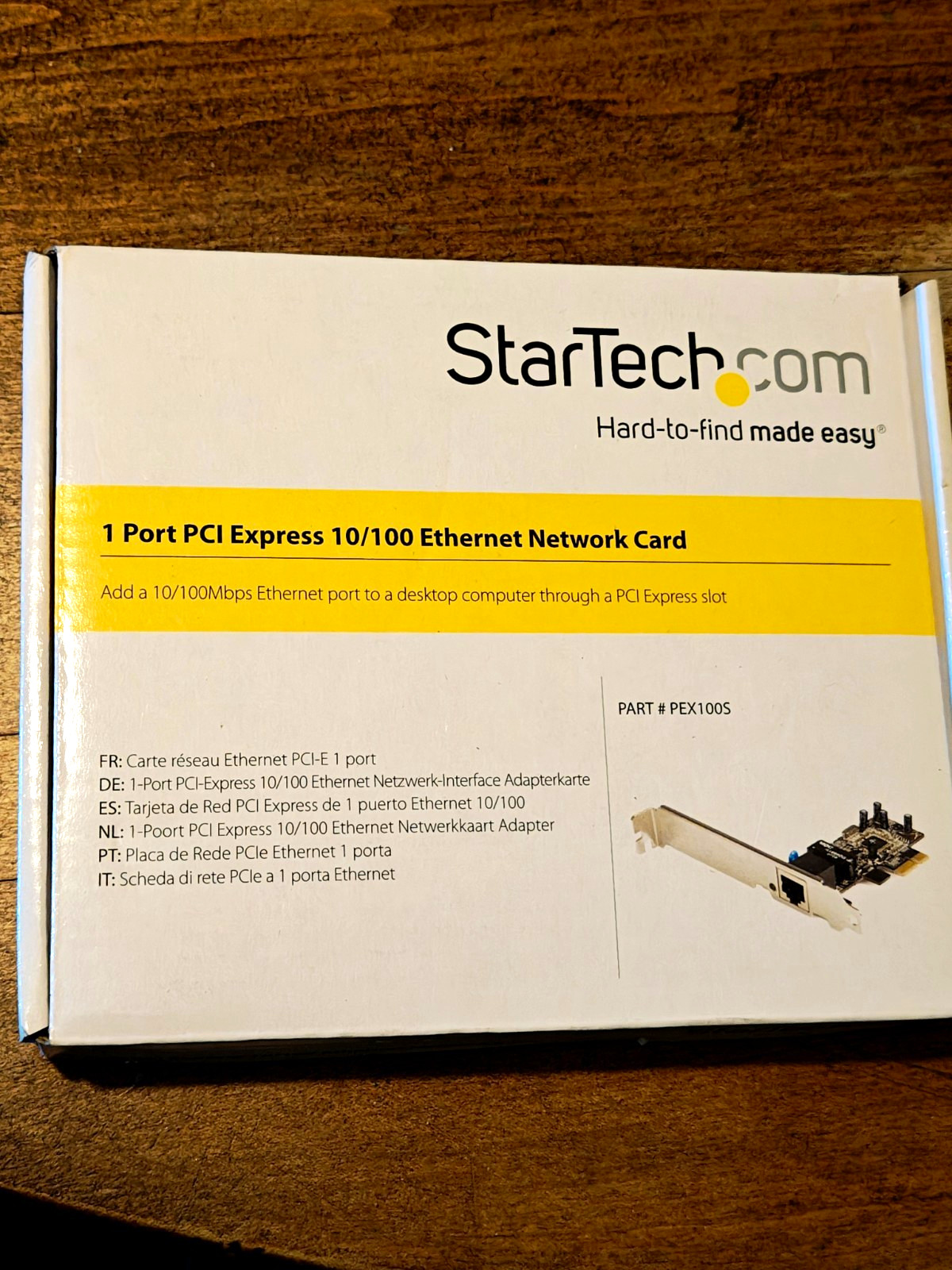 StarTech.com PEX100S PCIe 1-Port 10/100 Ethernet RJ-45 Network Card
