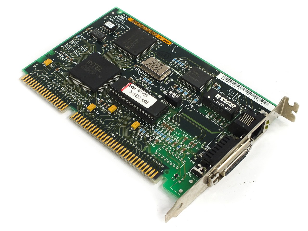 Intel 350020-001 EtherExpress 16-Bit ISA LAN Adapter 308431-001 AUI RJ45