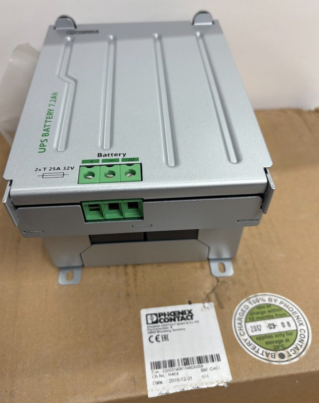 PHOENIX CONTACT, UPS POWER UNIT 7.2AH, 13 LBS