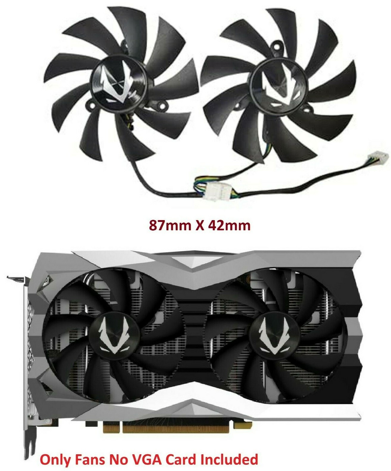 GA92A2H DC12V graphics fan for ZOTAC GAMING GeForce RTX 2060 AMP Graphics card