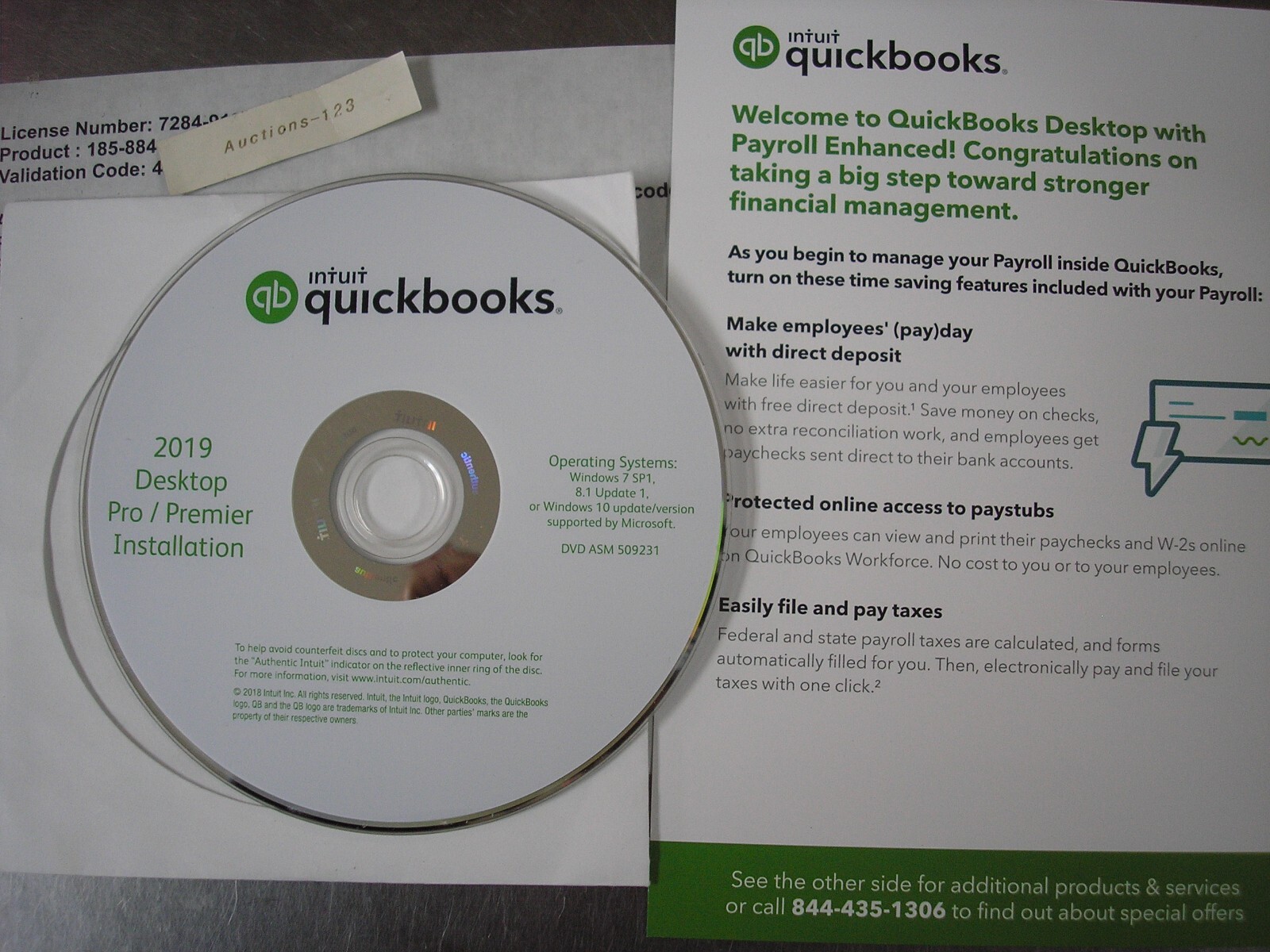 =3 USER VERSION=INTUIT QUICKBOOKS DESKTOP PRO 2019 FOR WINDOWS=PERMANENT LICENSE